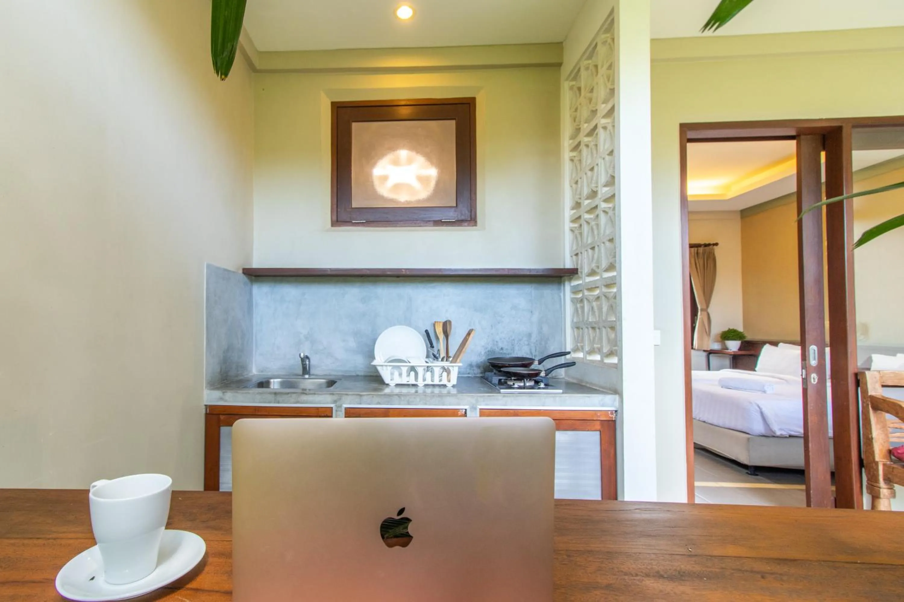 Kitchen or kitchenette, Bed in Rumah Taman