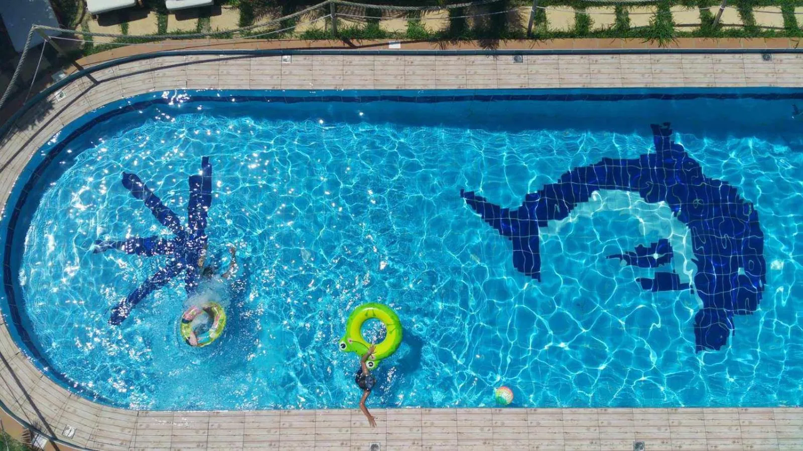 Pool view in Villa Gereoudis SeaView Apartments-Pool & Bar