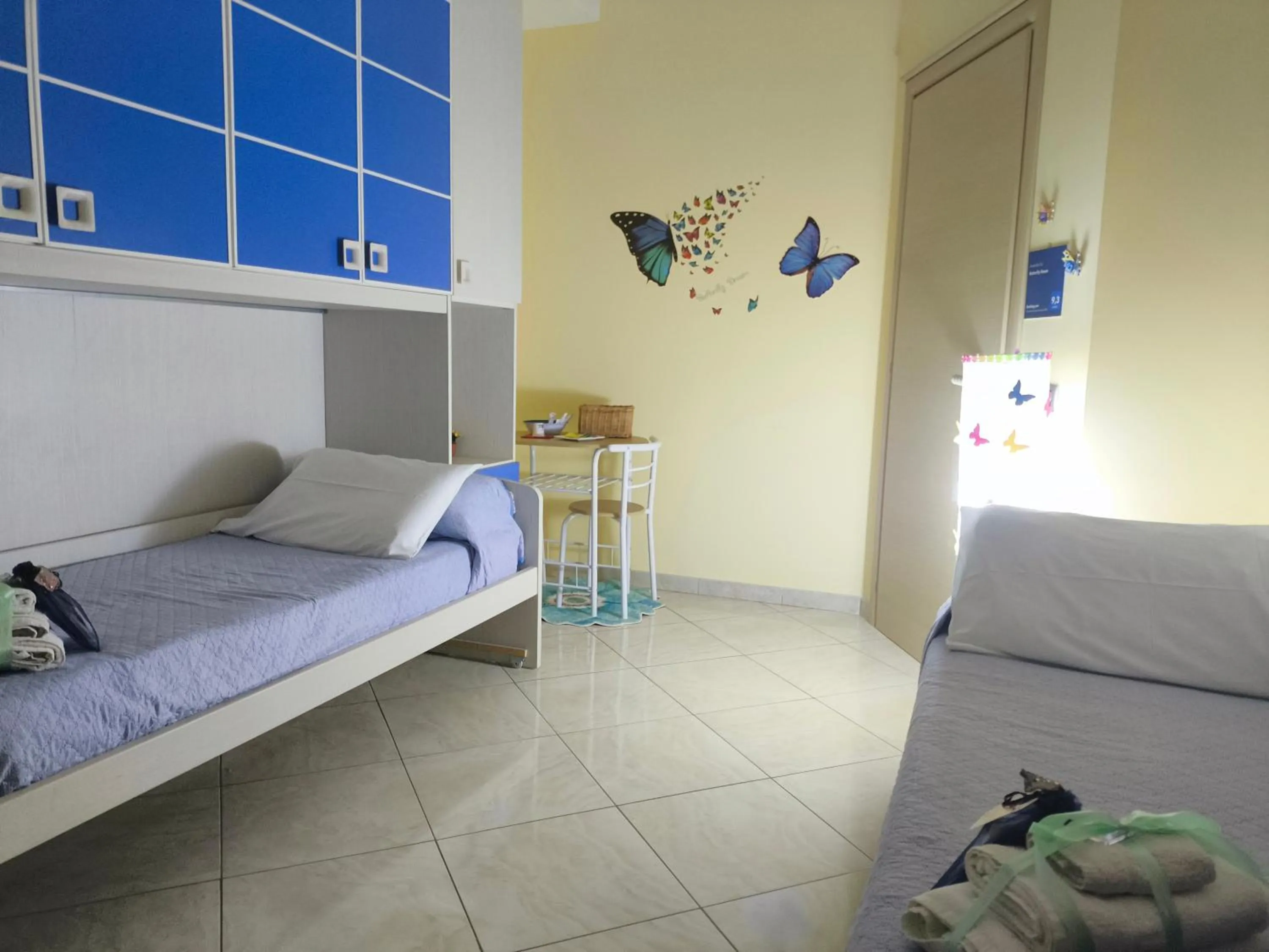 Bed in Butterfly Room