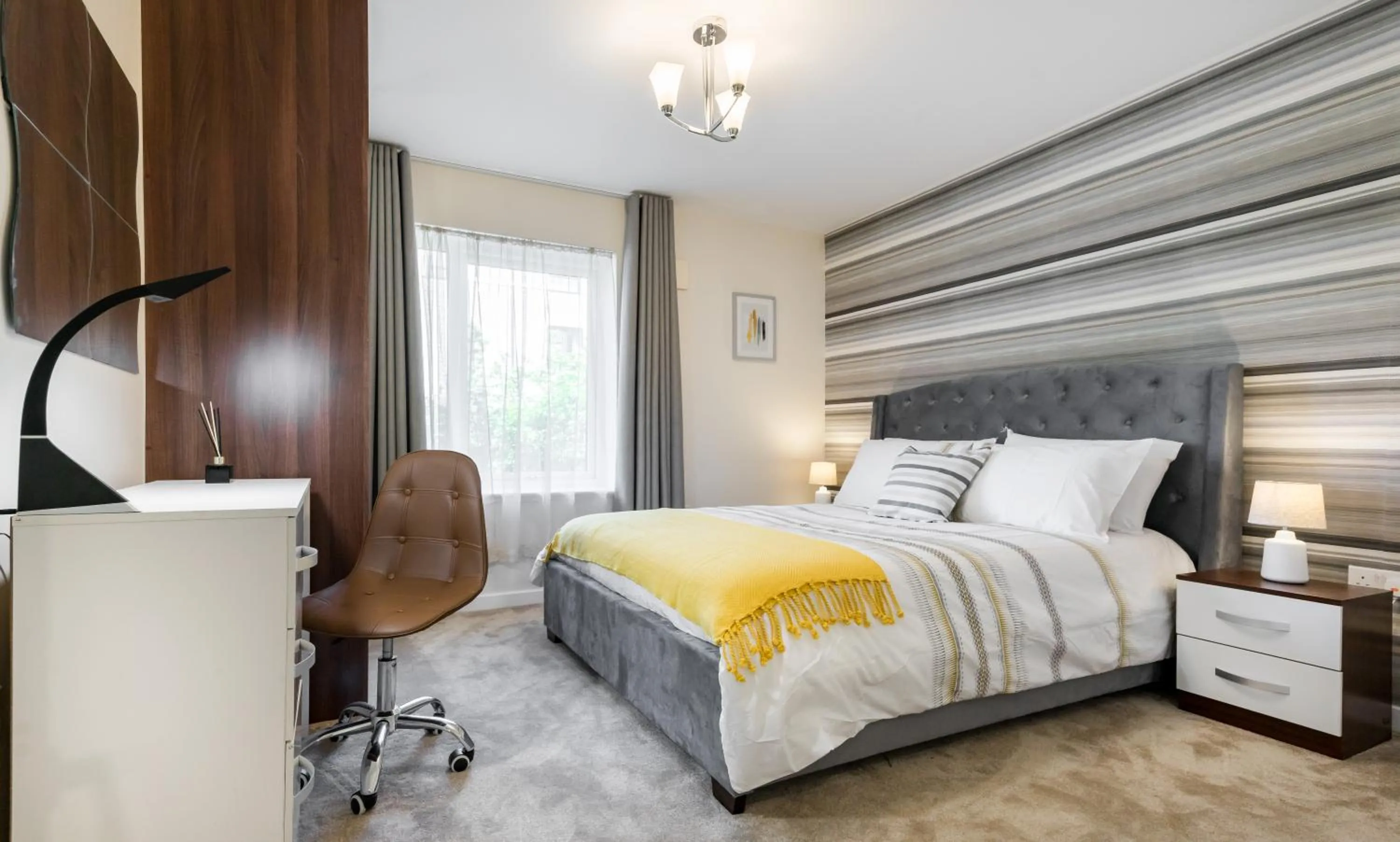 Bedroom, Bed in Fortified Luxury Apartment