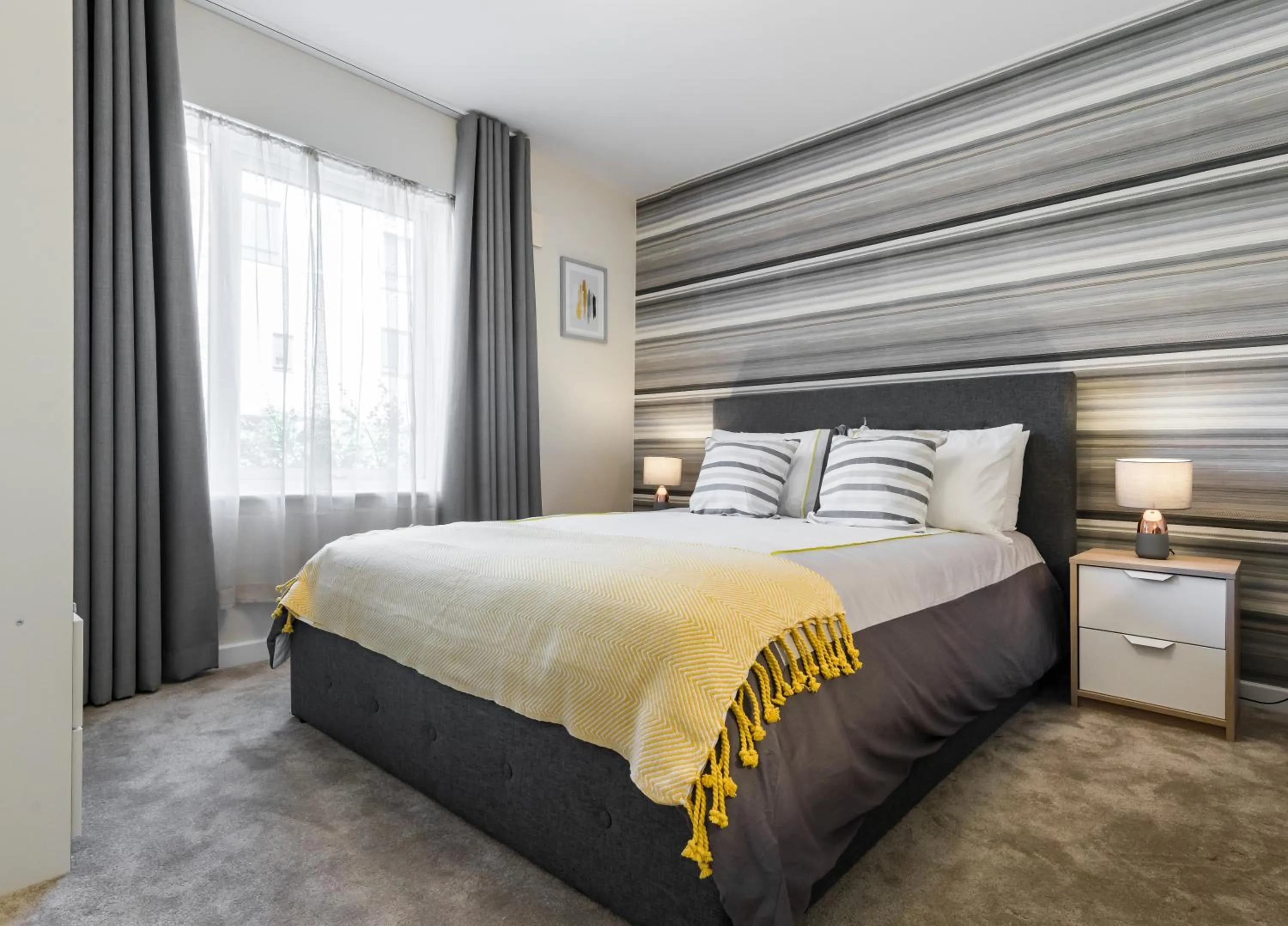 Bedroom, Bed in Fortified Luxury Apartment