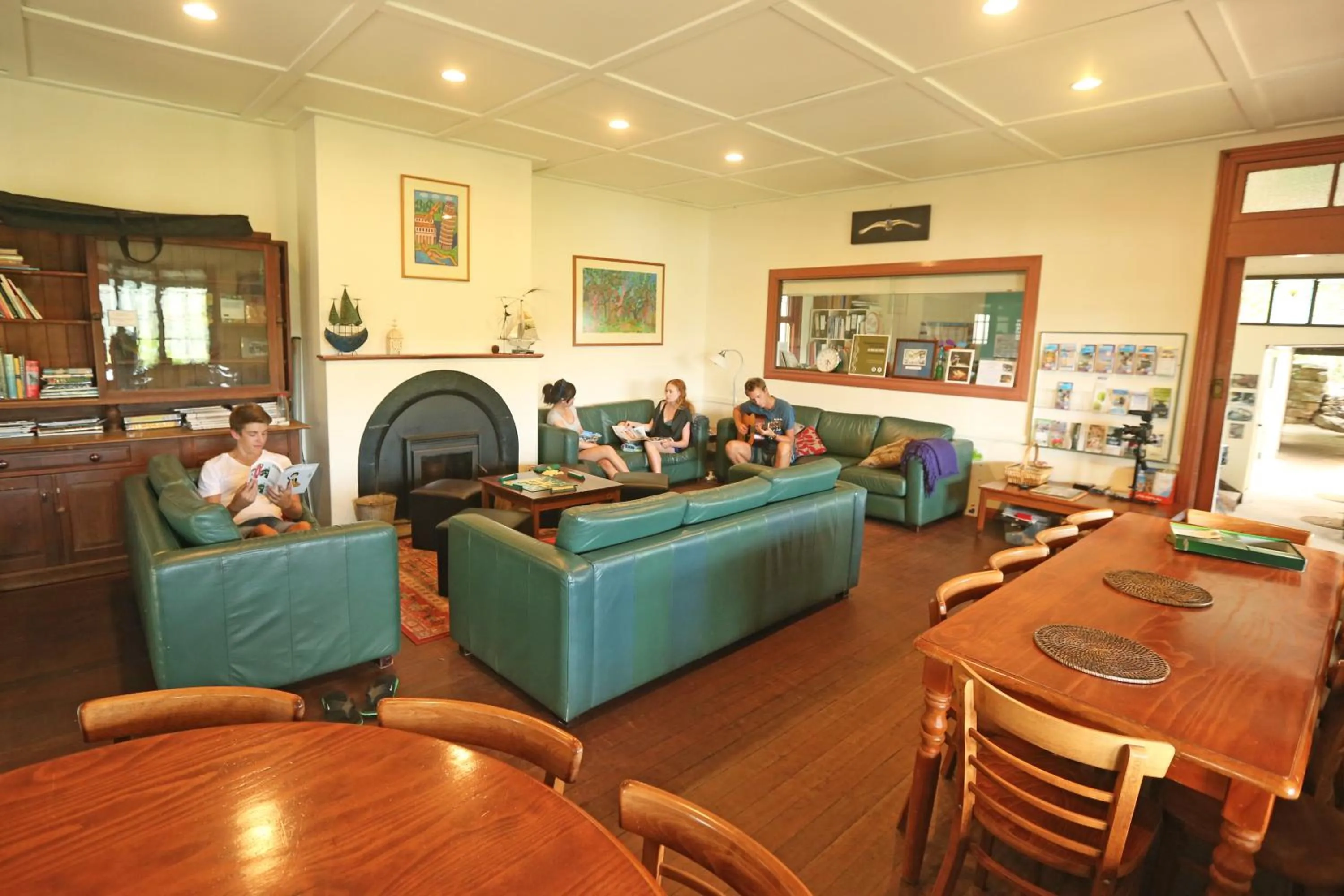 Seating area in YHA Pittwater Eco, Sydney