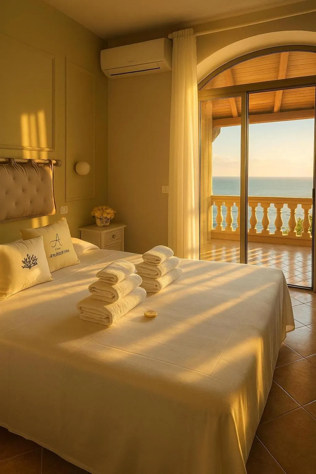 Bed in Villa Antonietta Ischia