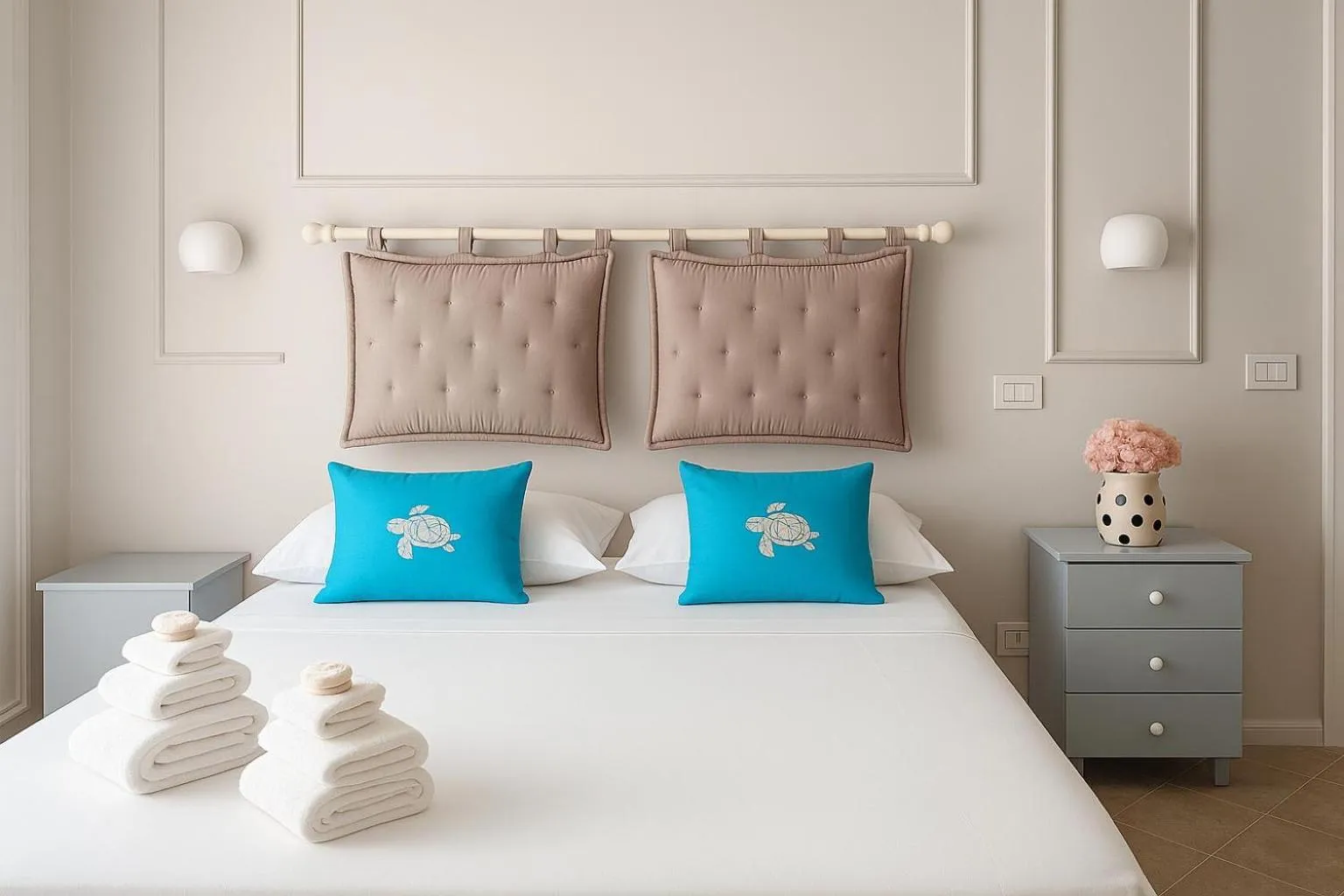 Bed in Villa Antonietta Ischia