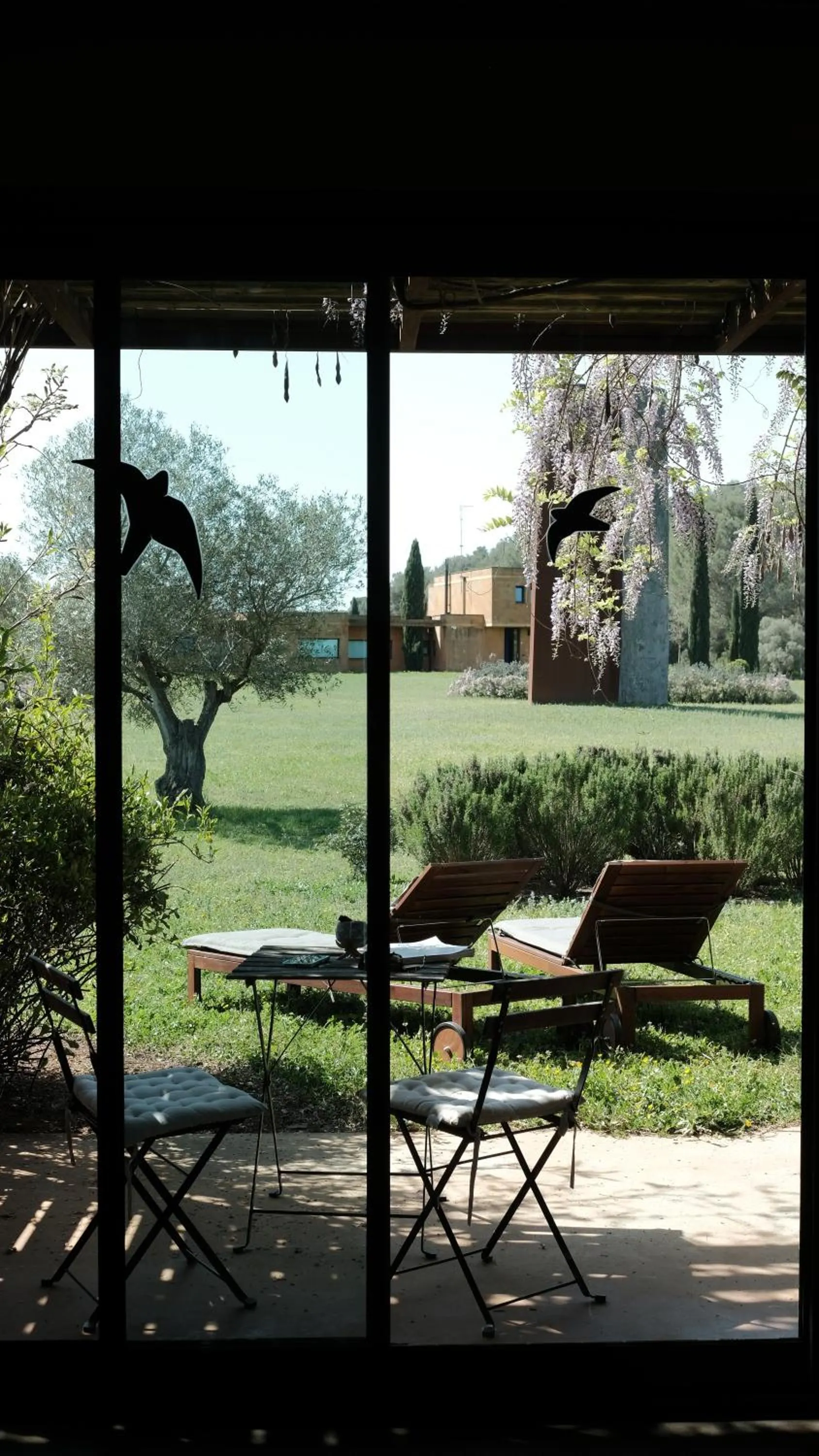 Garden view in Hotel Fundació L'Olivar