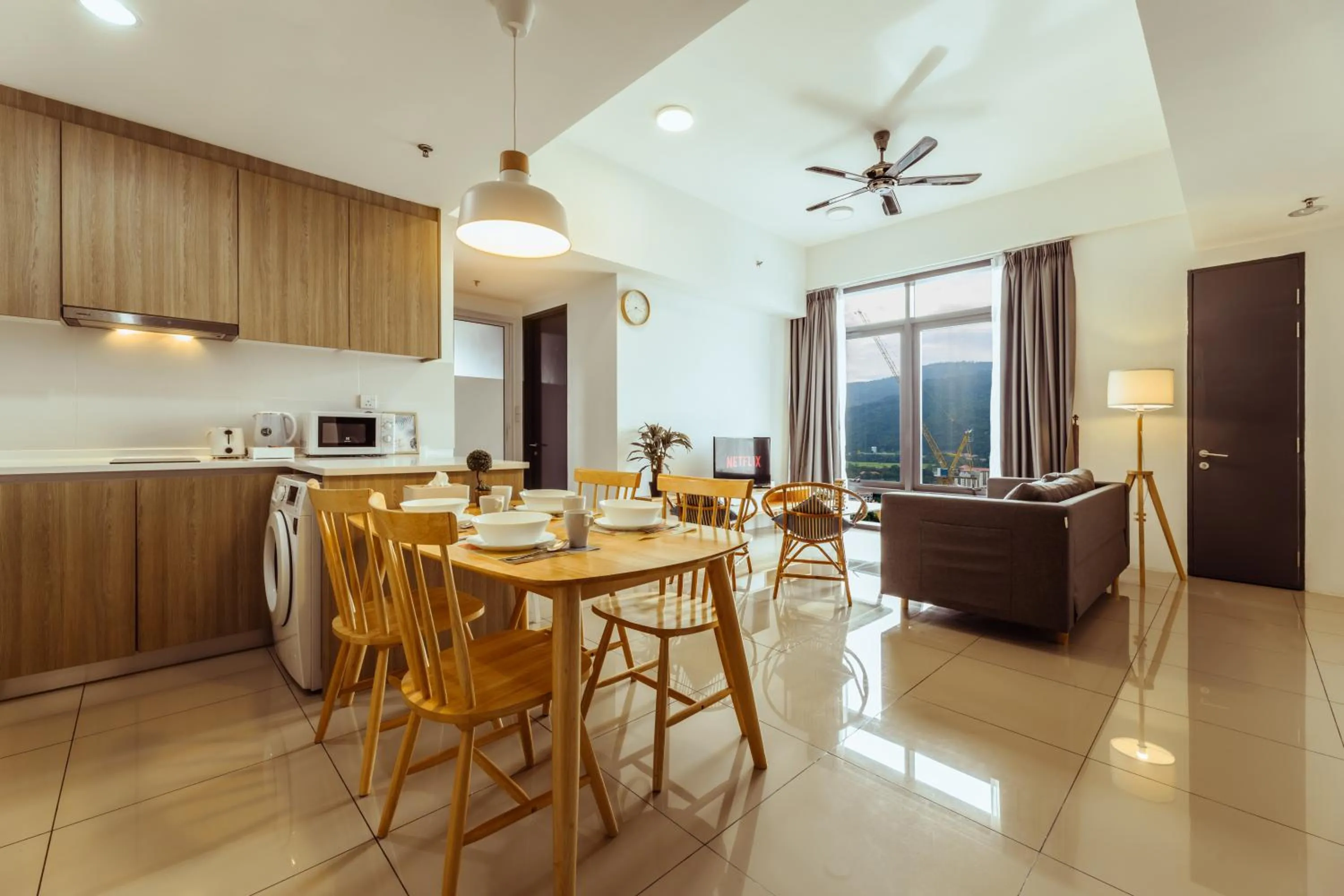 Muji X Tiffany - City and Hill View 3BR at 218 Tropicana NEAR Komtar Food Heaven with Netflix & TV Box