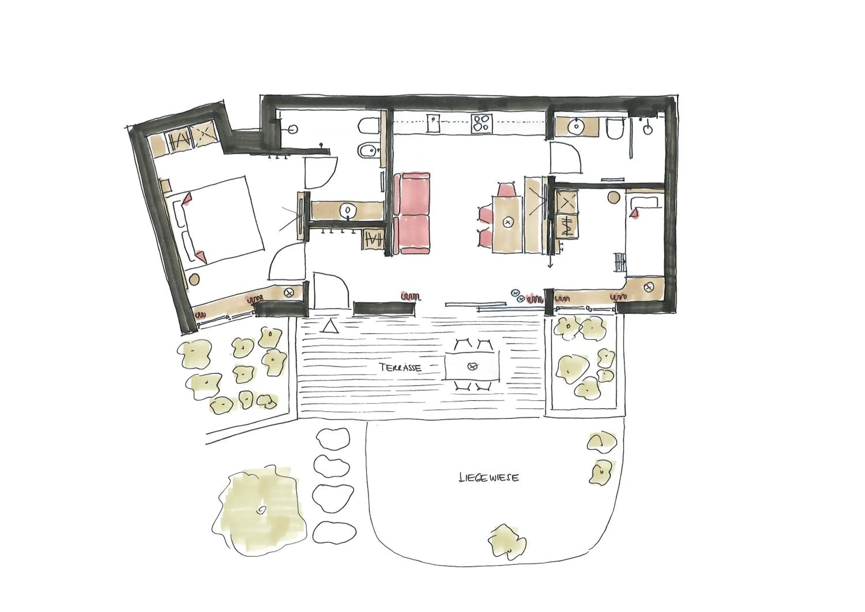 Floor plan in Wanda Apartments