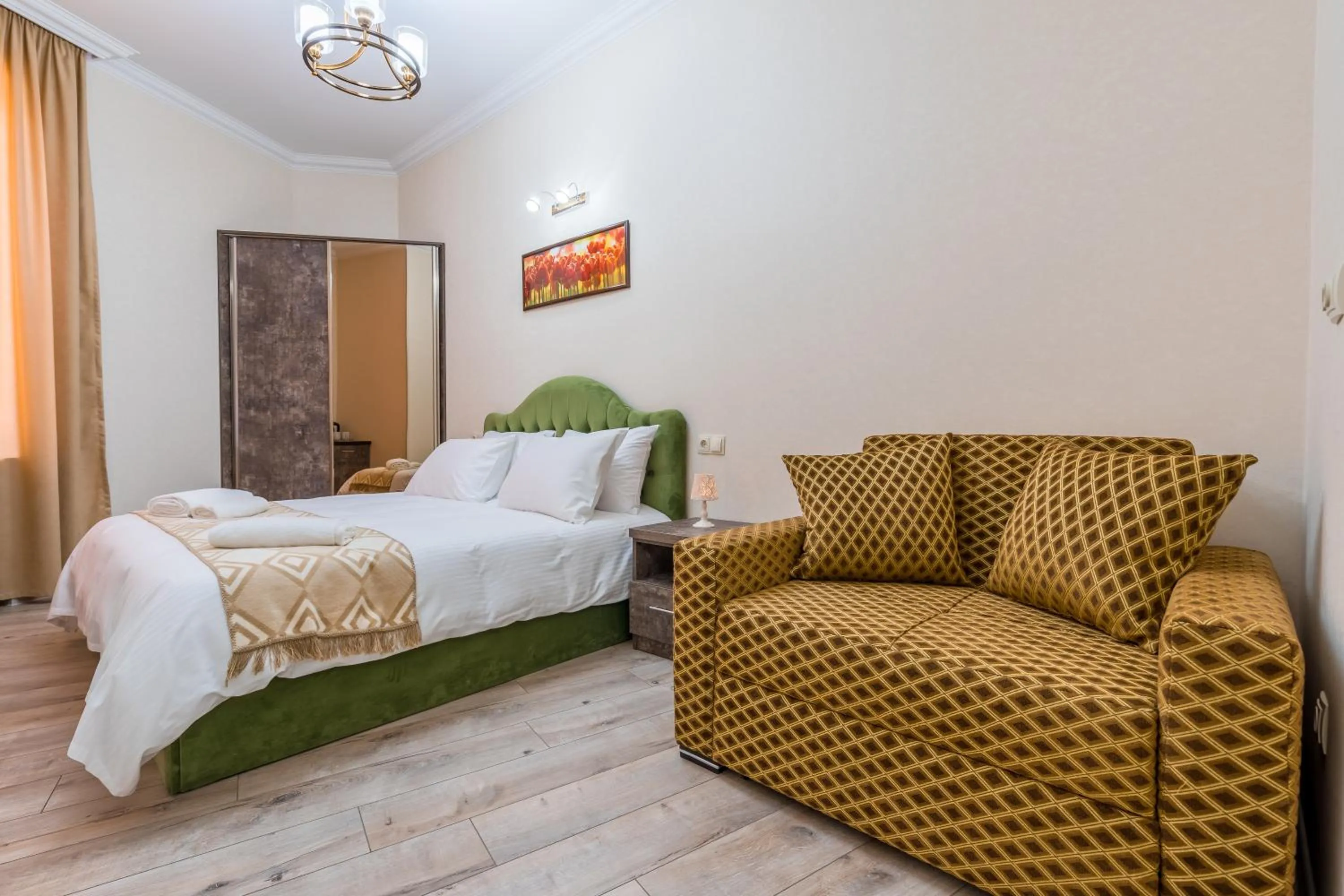 Photo of the whole room, Bed in Golden Light Hotel