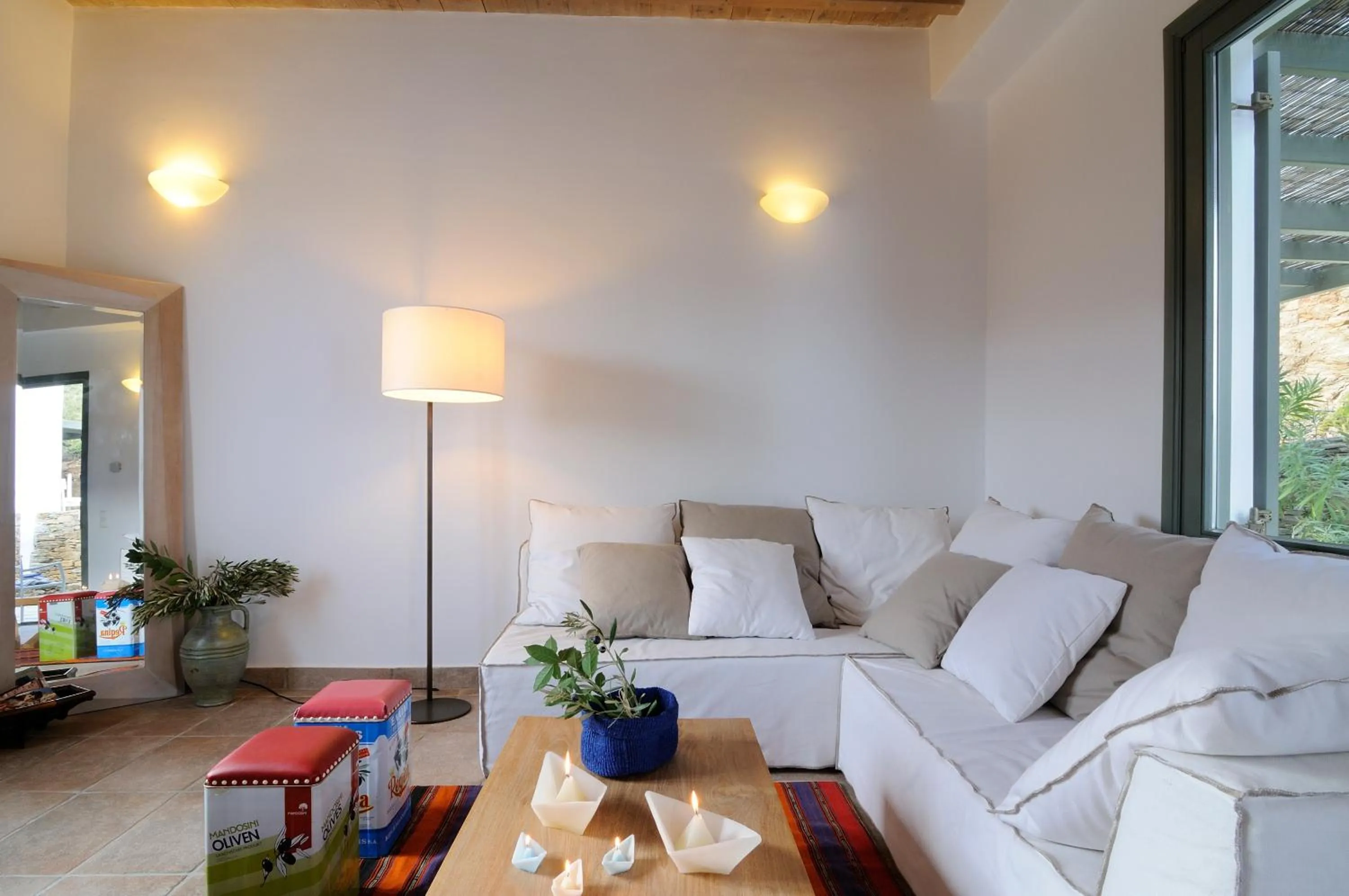 Living room in Aegea Blue Cycladic Resort