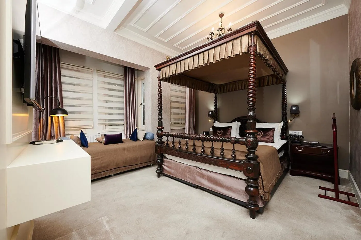 Bed in Faik Pasha Hotels Special Category Beyoglu Istanbul