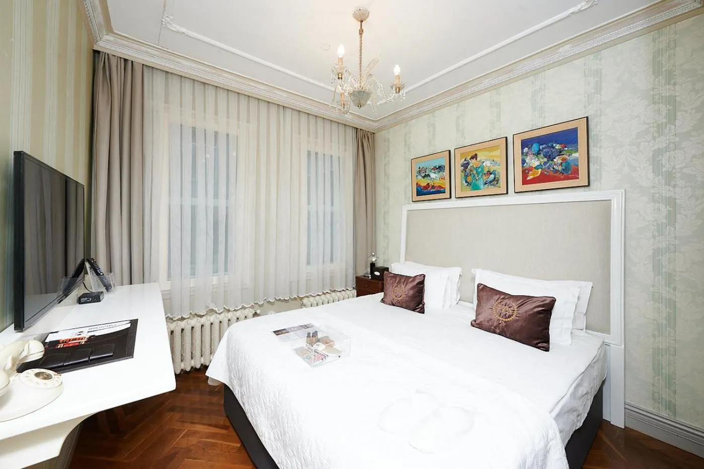 Bed in Faik Pasha Hotels Special Category Beyoglu Istanbul