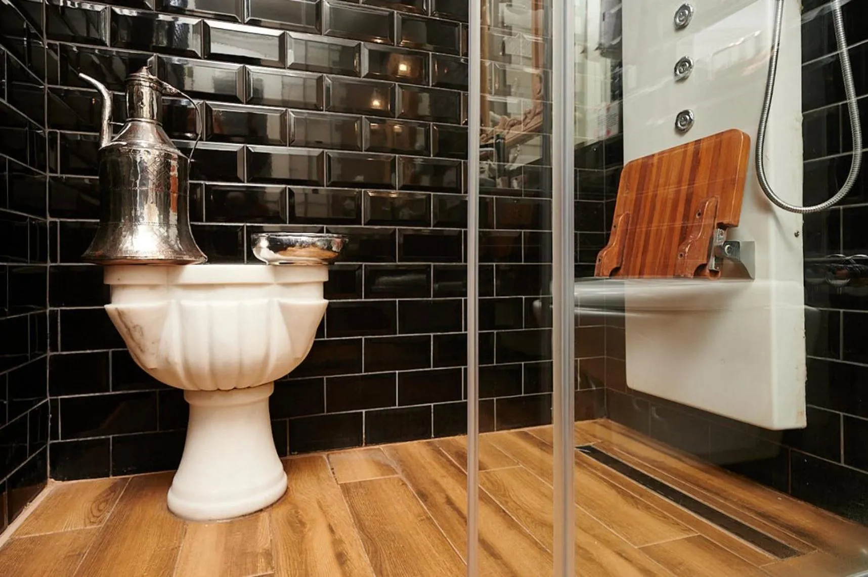 Shower in Faik Pasha Hotels Special Category Beyoglu Istanbul