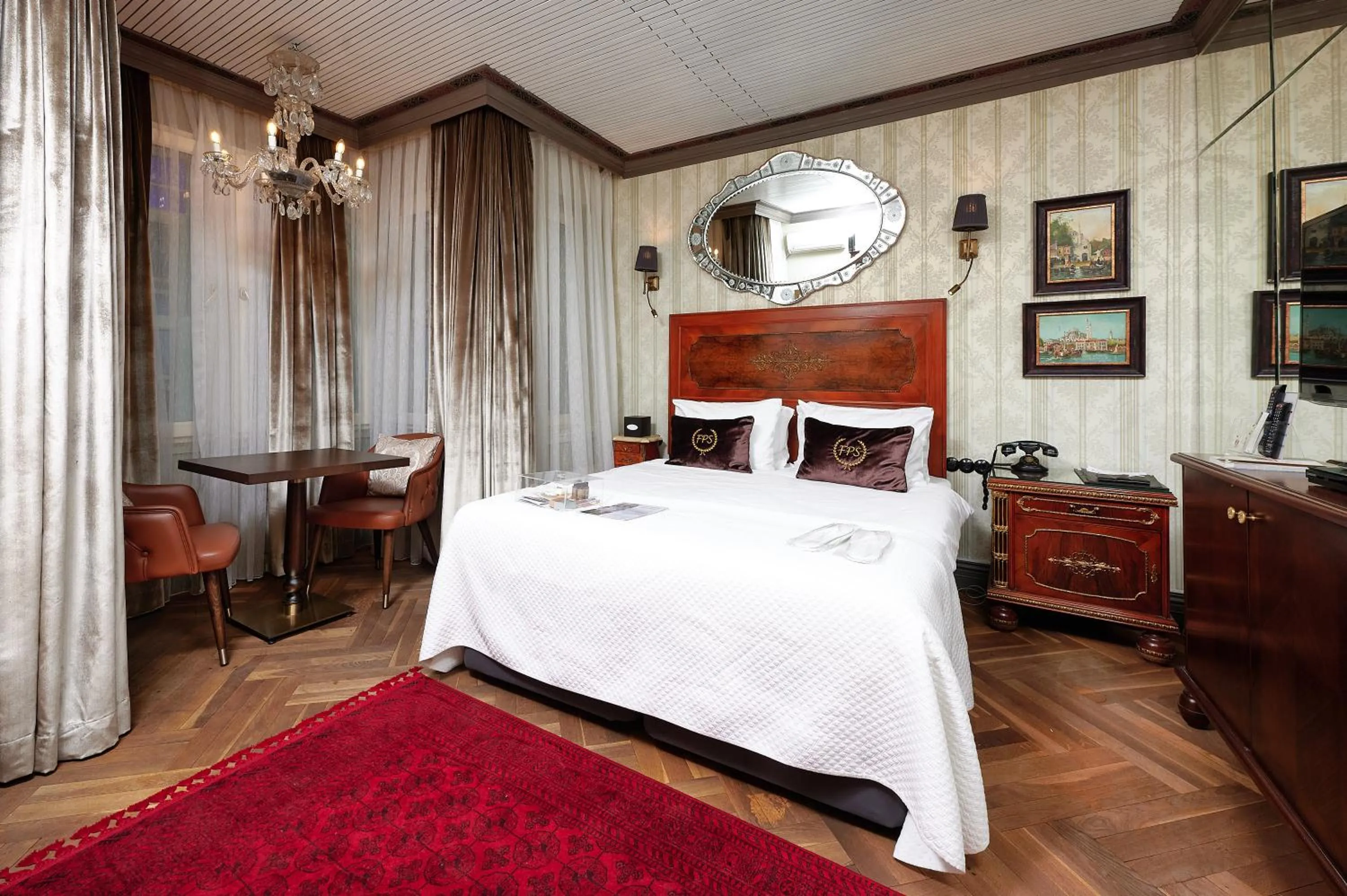 Bed in Faik Pasha Hotels Special Category Beyoglu Istanbul