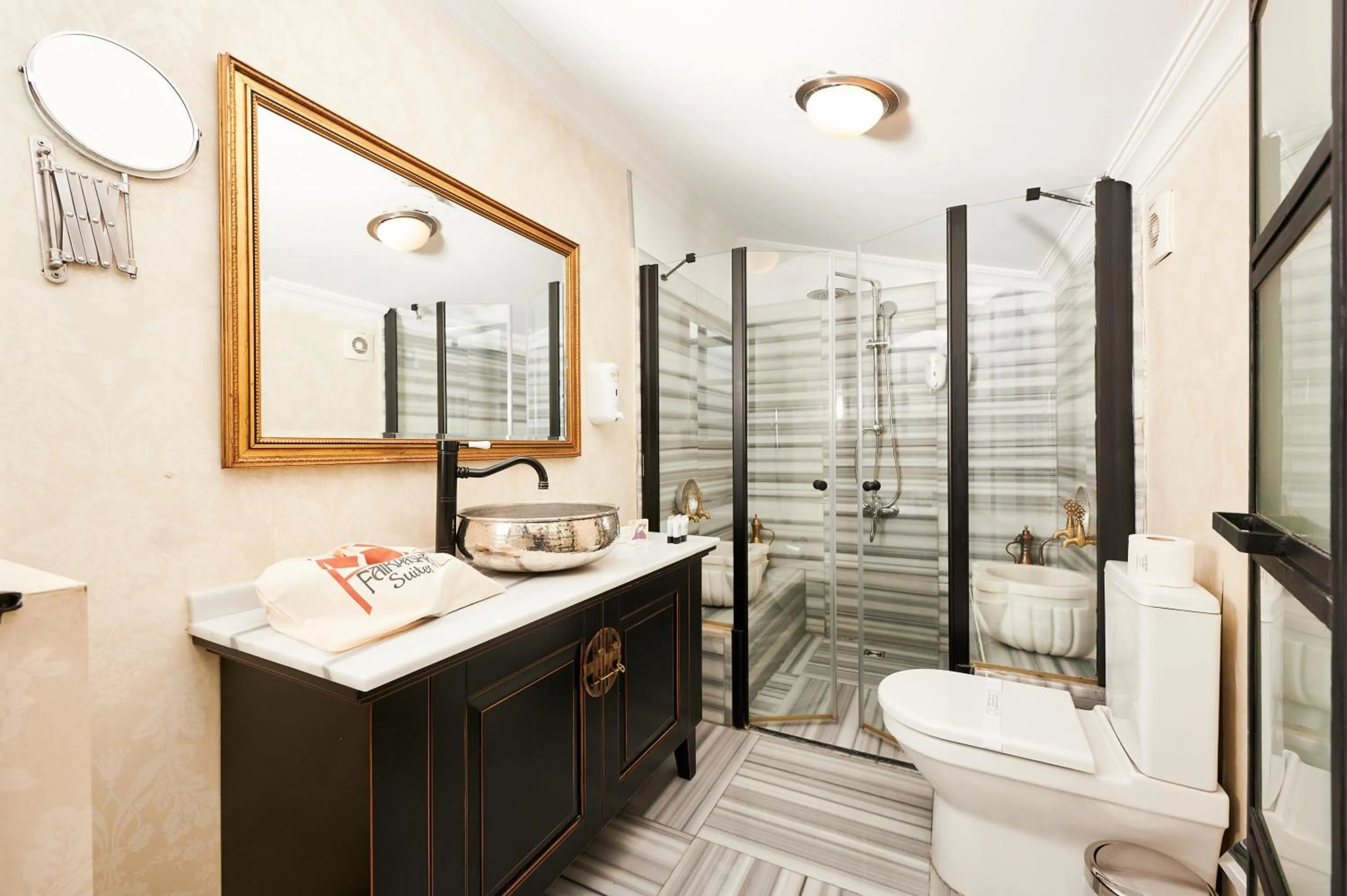 Shower in Faik Pasha Hotels Special Category Beyoglu Istanbul