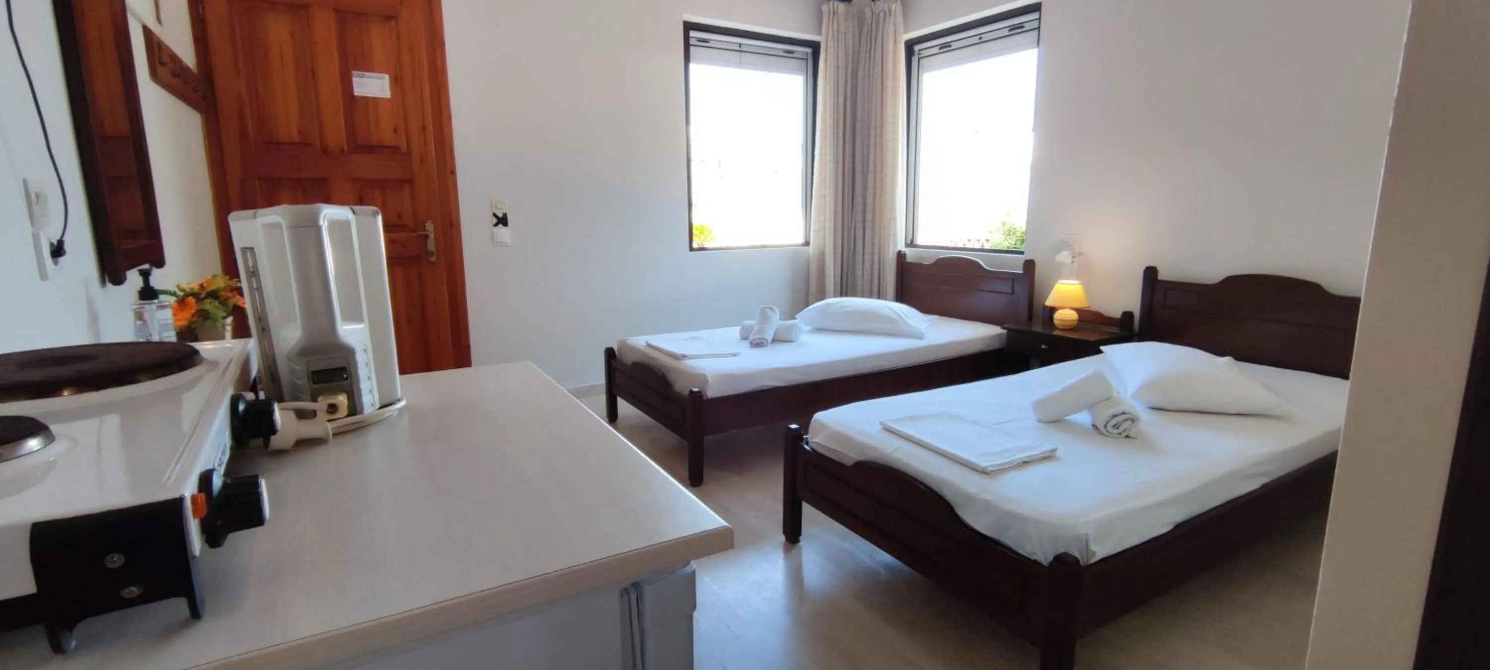 Kitchen or kitchenette, Bed in Anna Studio and Apartments