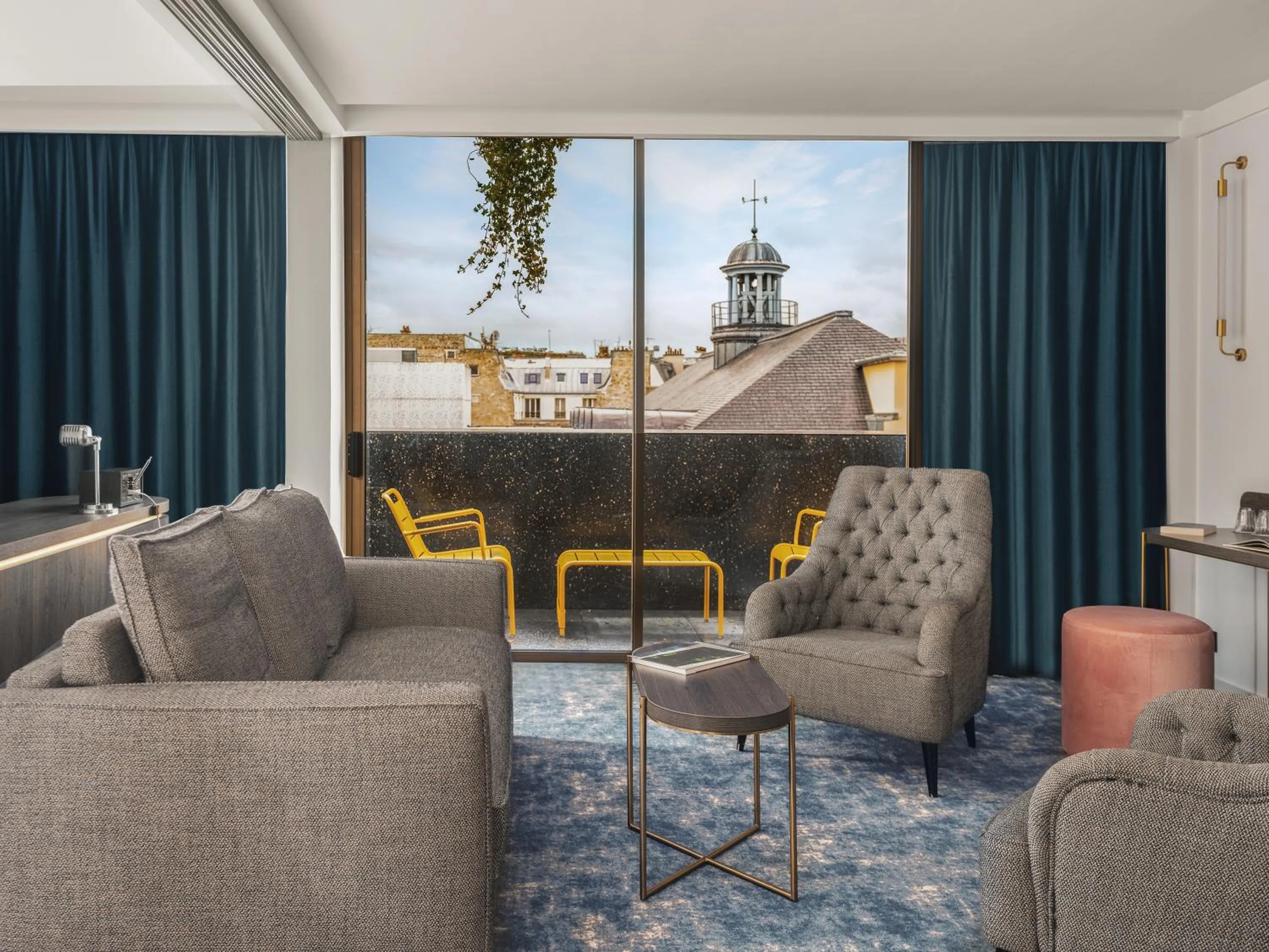 Seating area in PLEY Hotel