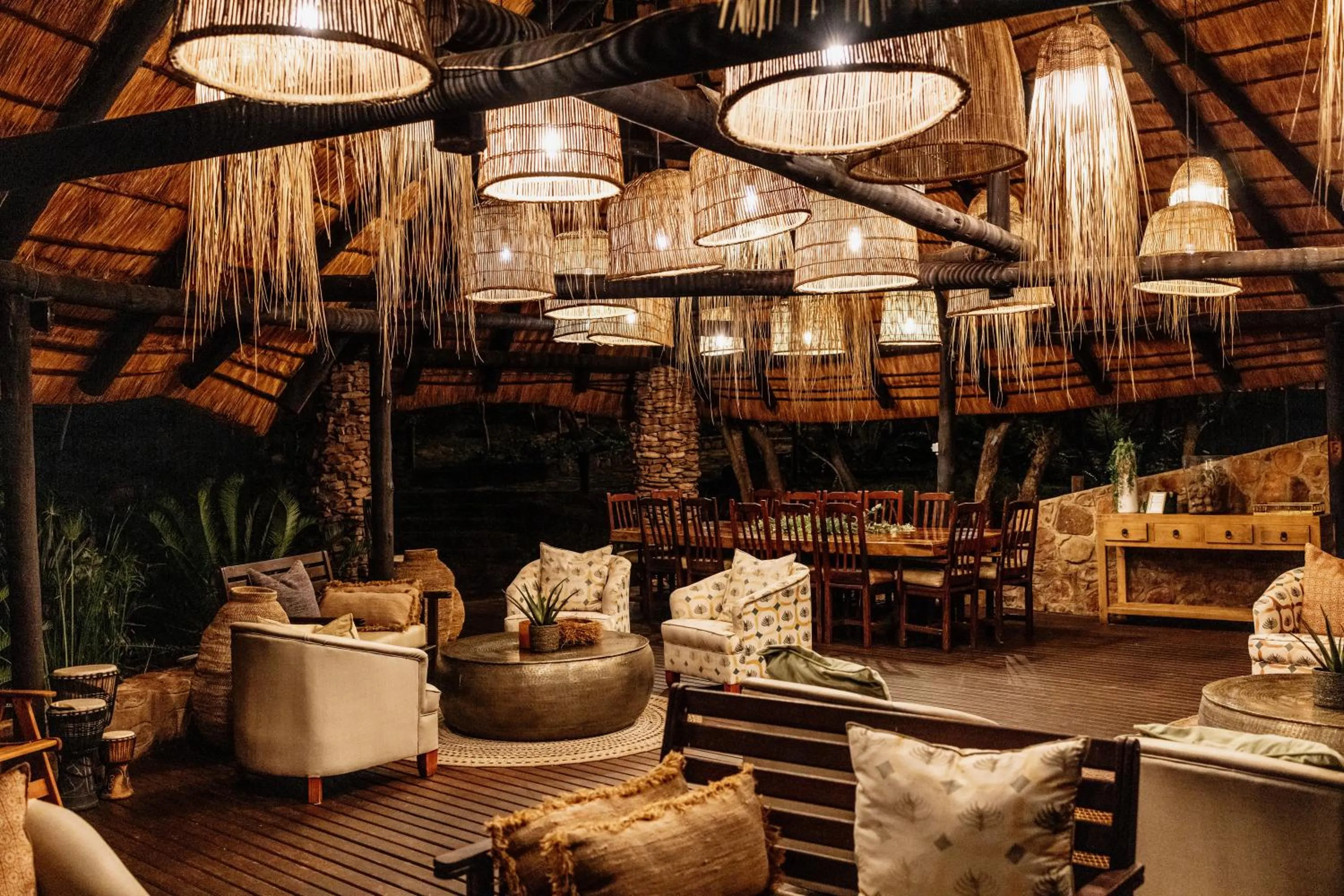 Seating area in Dinkweng Safari Lodge