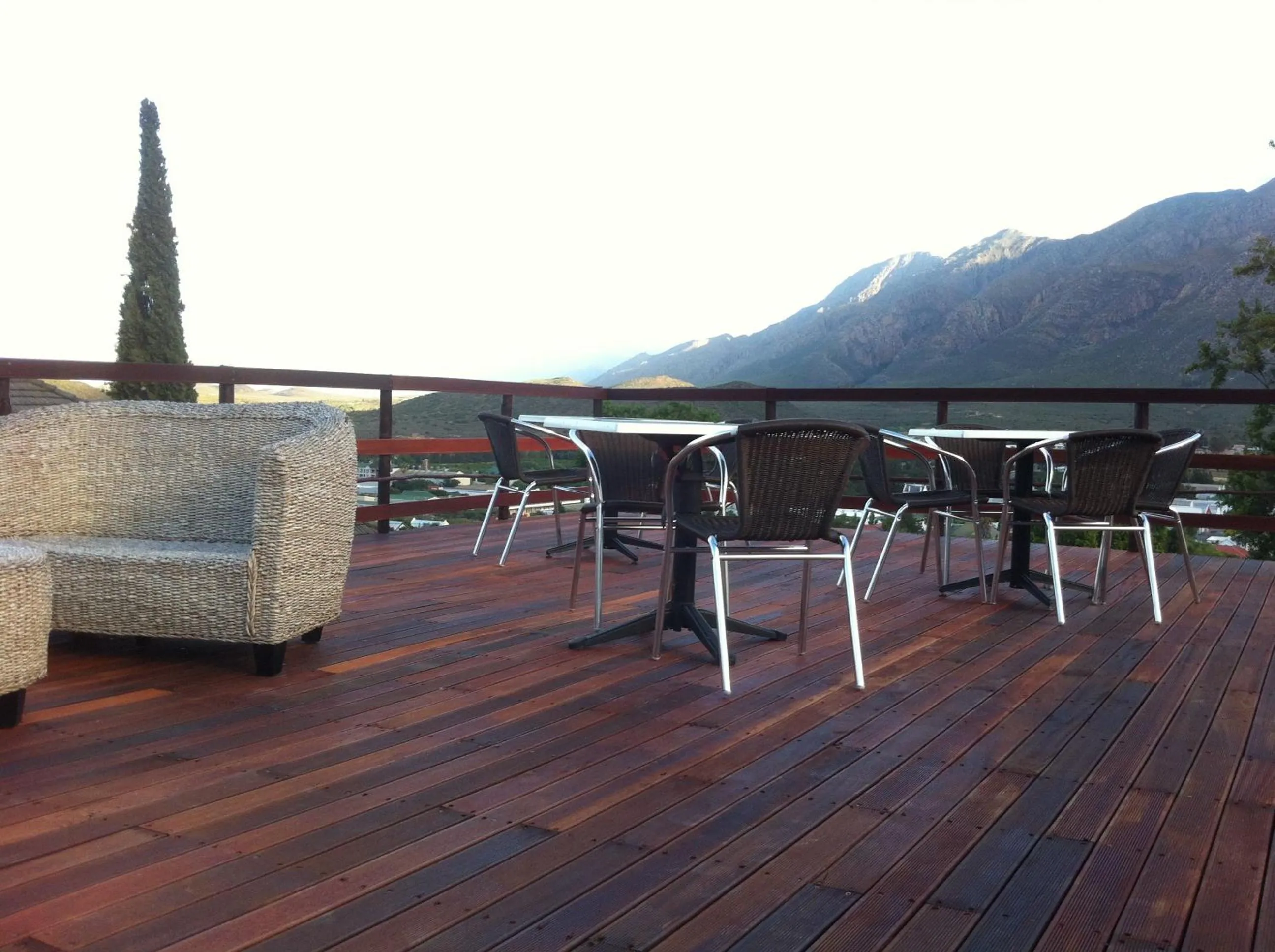 Balcony/Terrace in Mountain View Eco Lodge Montagu