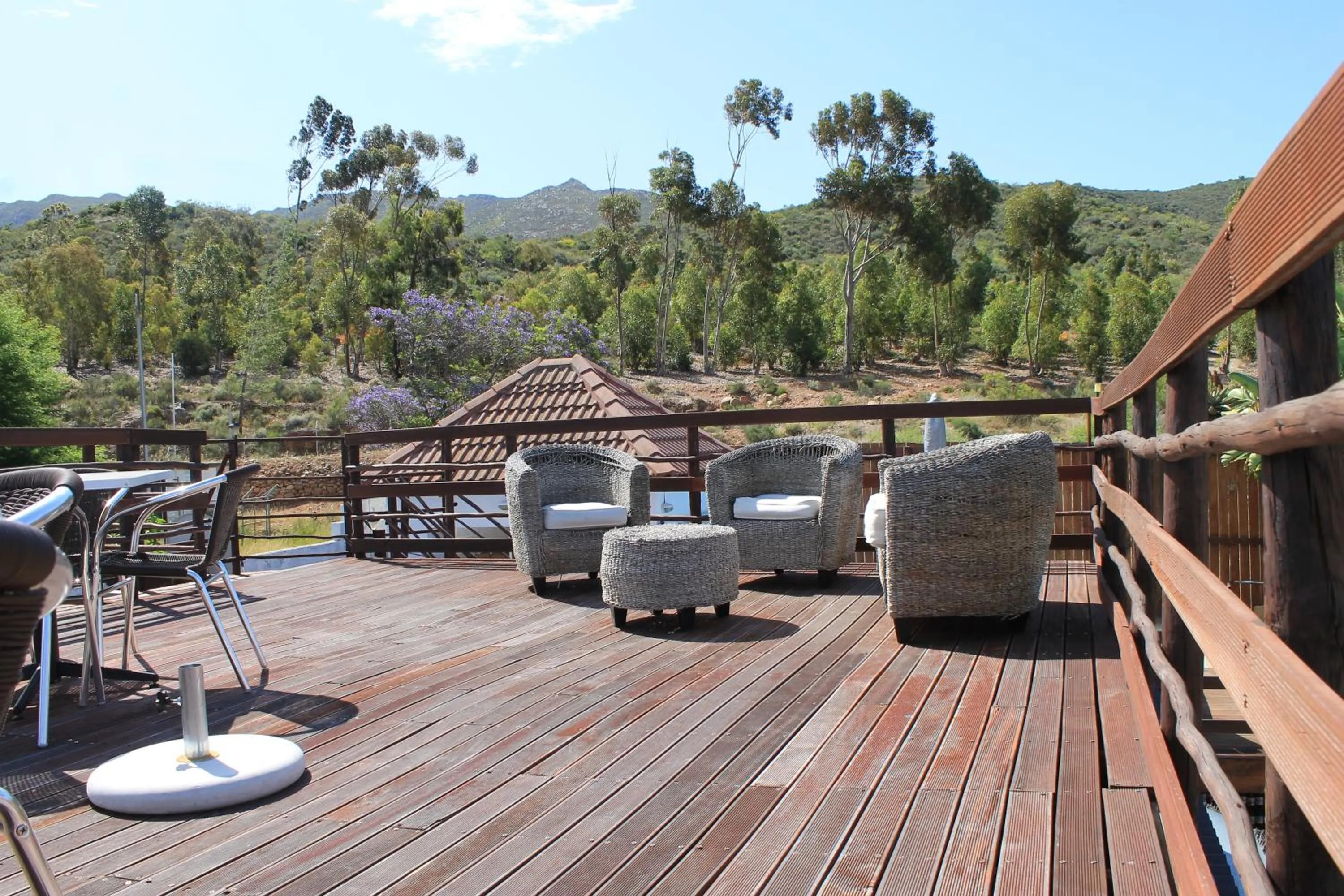 Balcony/Terrace in Mountain View Eco Lodge Montagu
