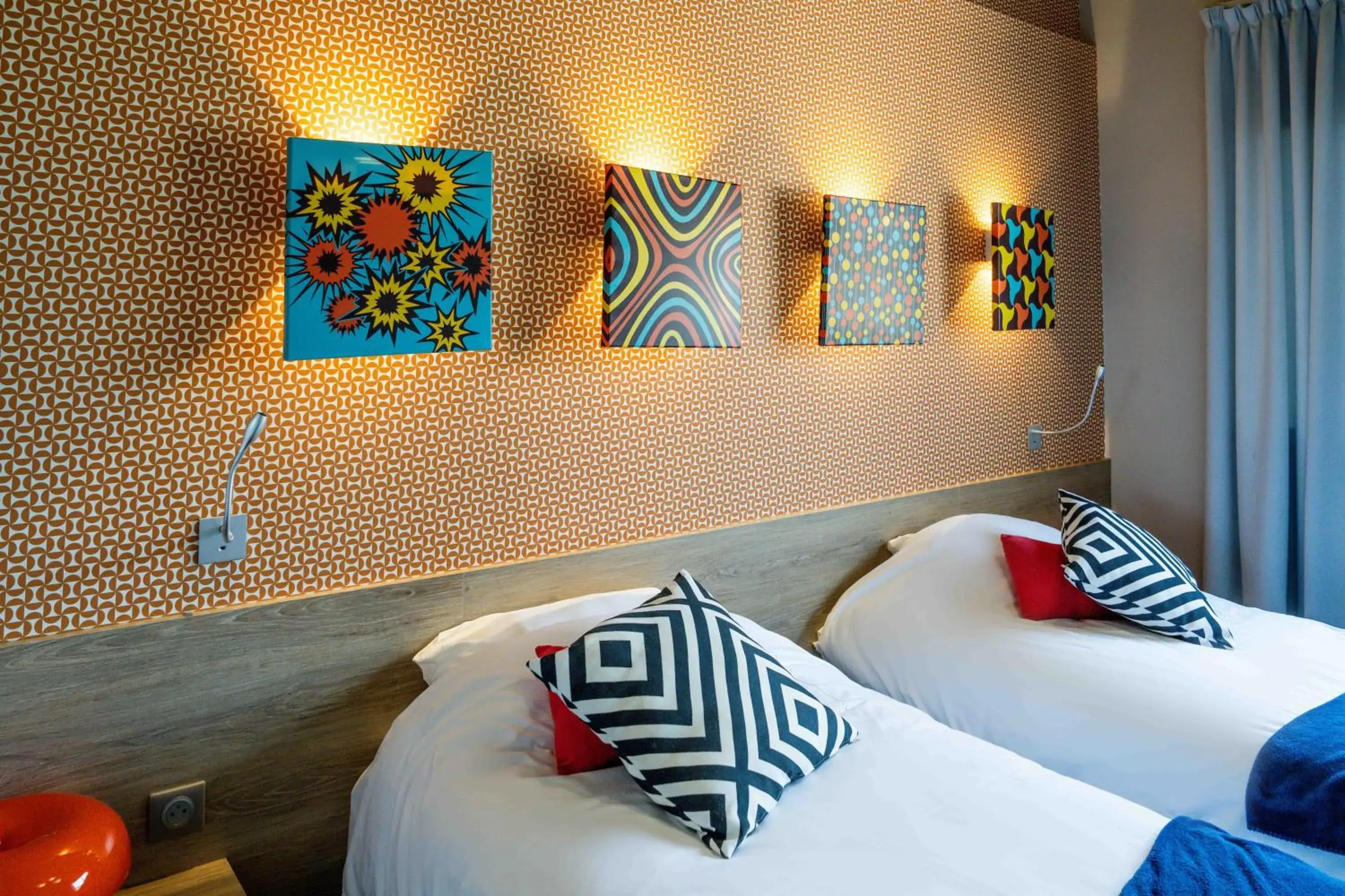 Bed in Logis Hôtel & Restaurant Ludik Bed in Logis Hôtel & Restaurant Ludik