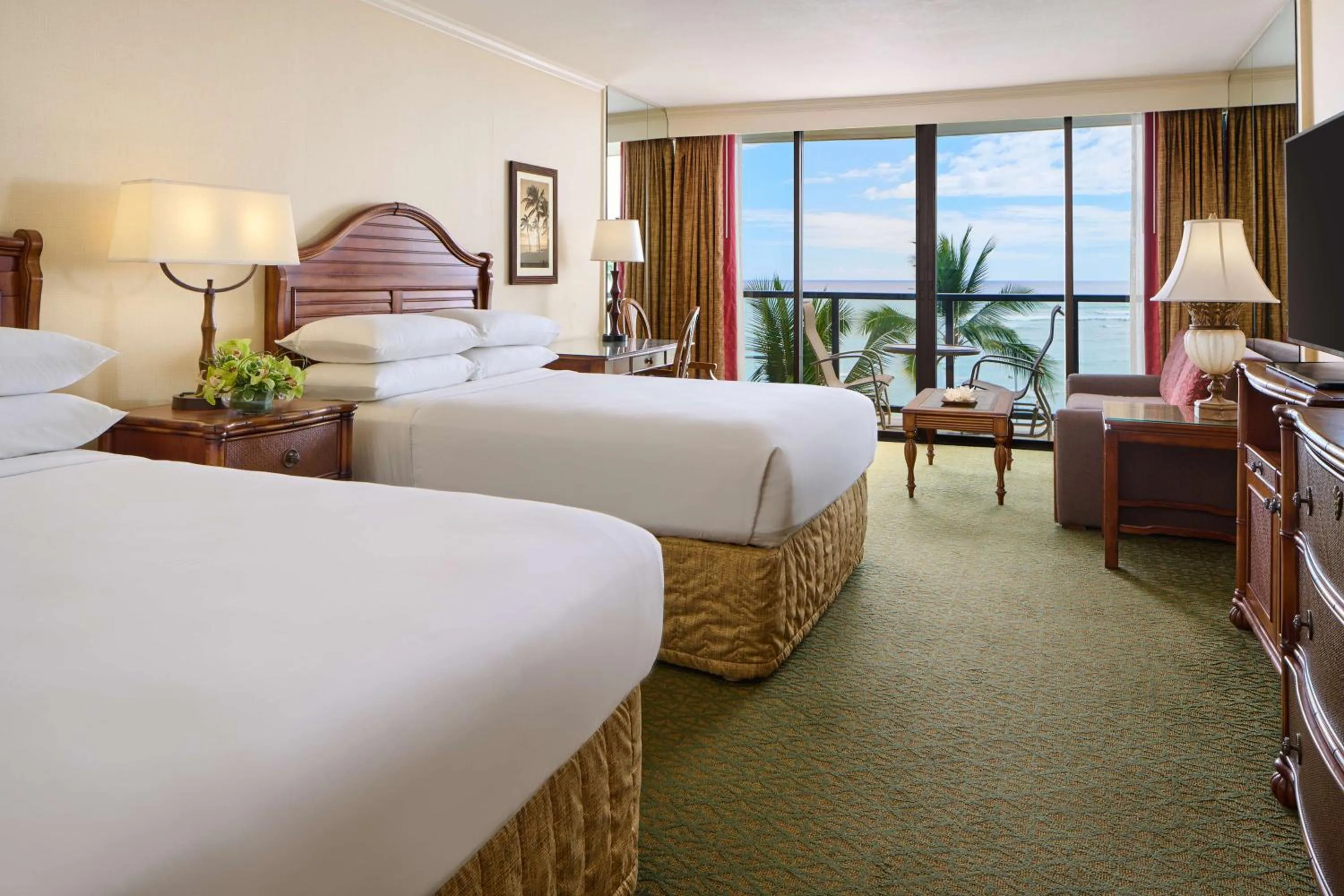 Property building, Bed in OUTRIGGER Waikiki Beach Resort