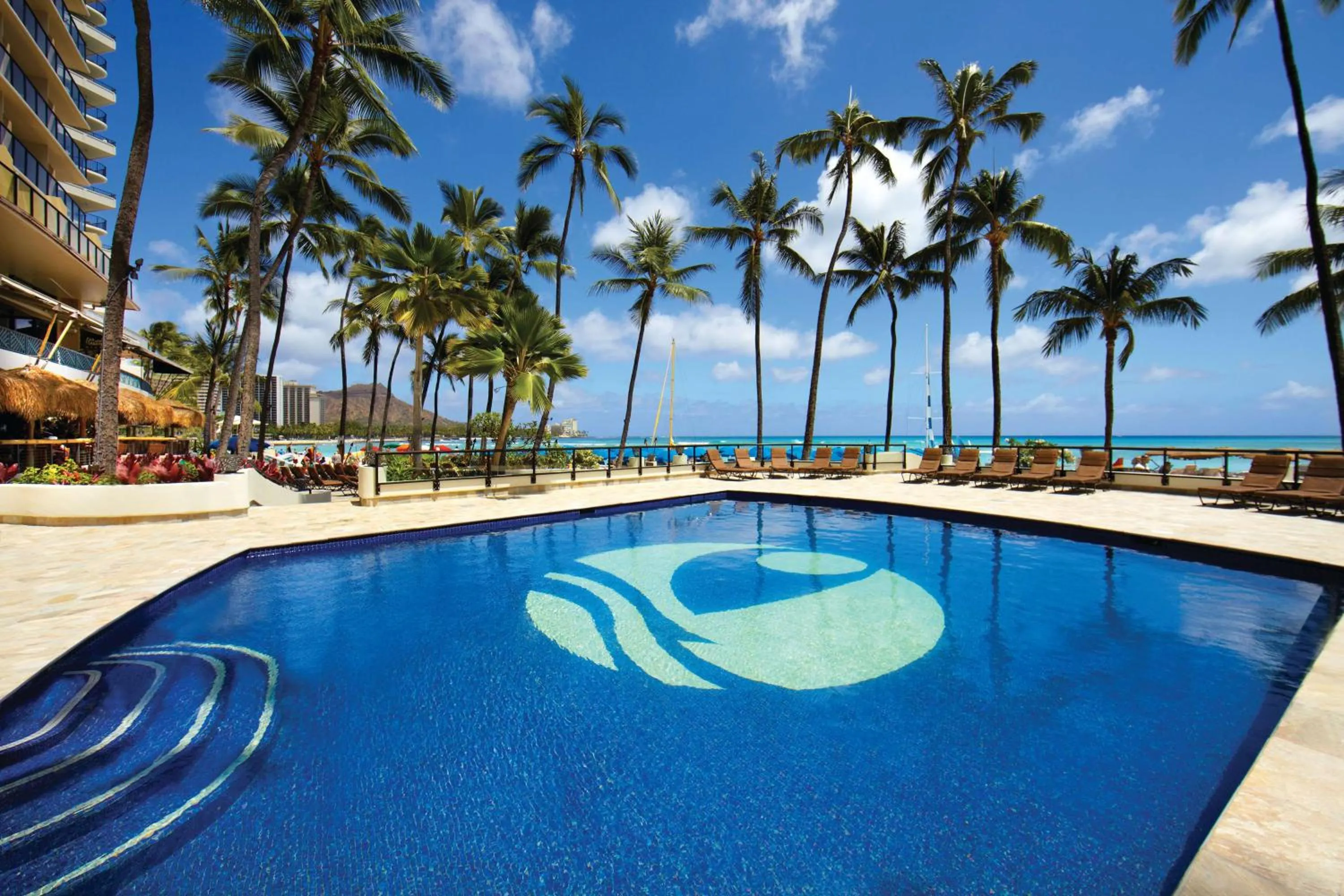 Pool view in OUTRIGGER Waikiki Beach Resort