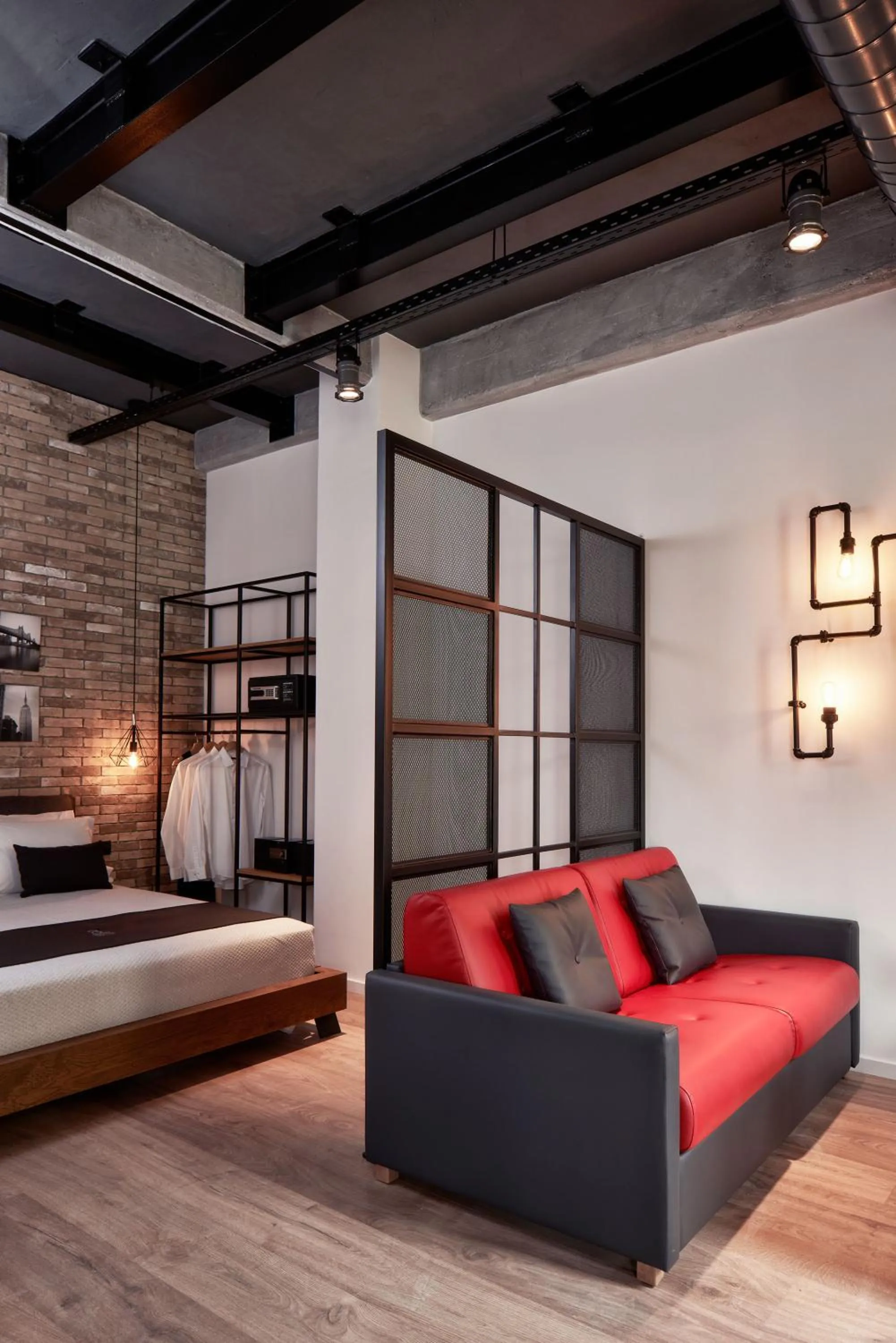 Living room, Bed in Kolonaki 8 - Design Suites & Lofts
