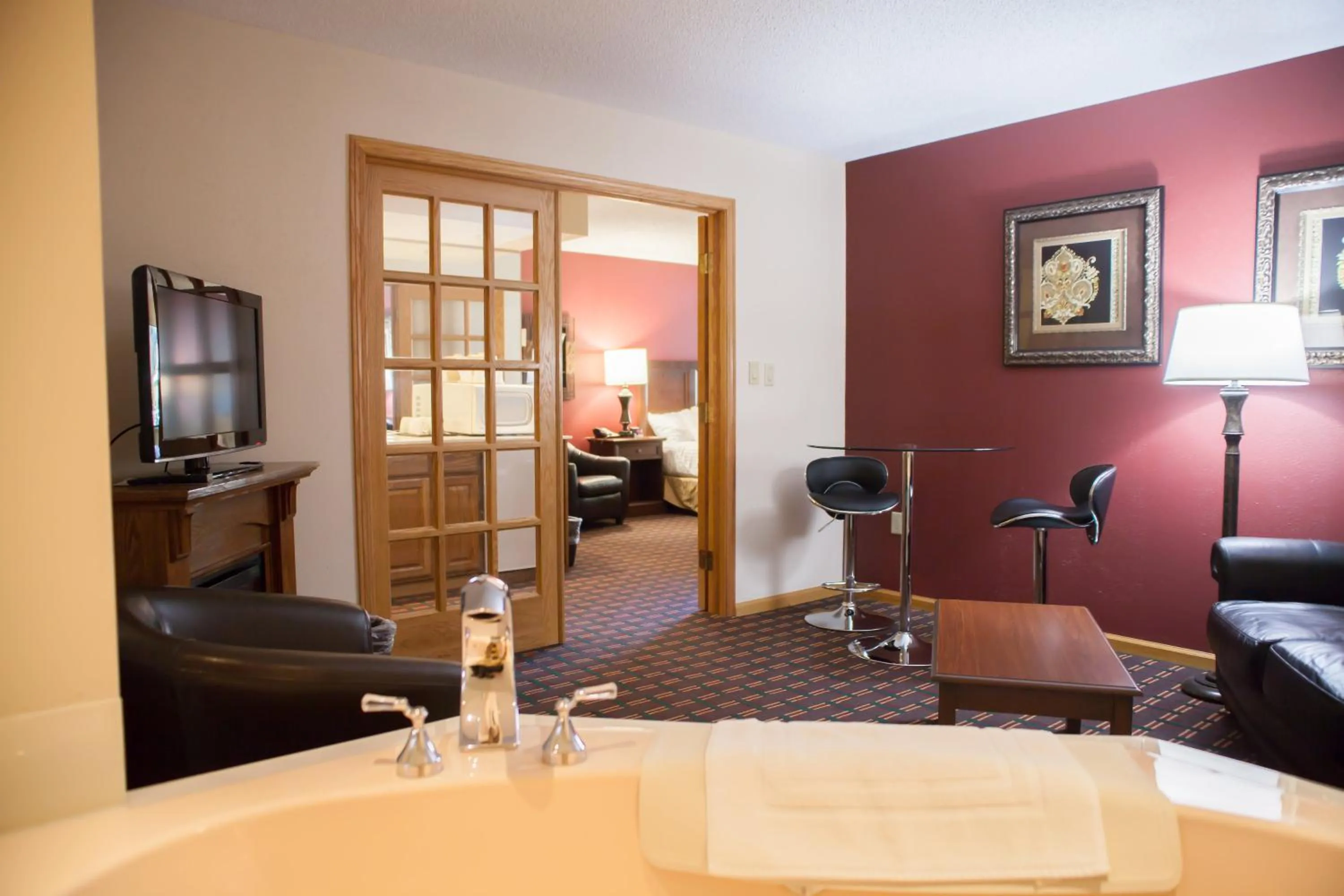 Seating area in Harrington Inn