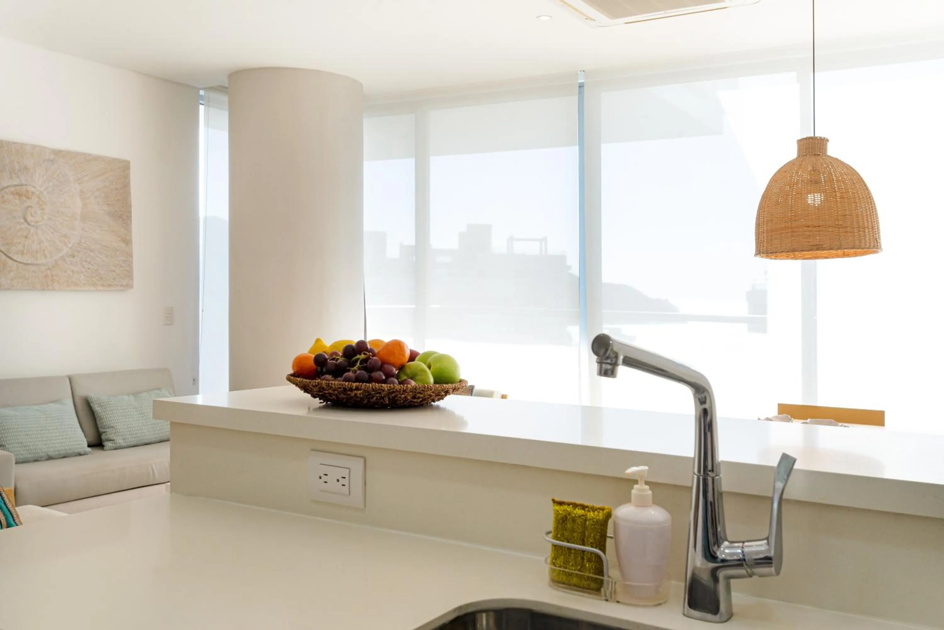 Kitchen or kitchenette in Grand Marina Suites Santa Marta