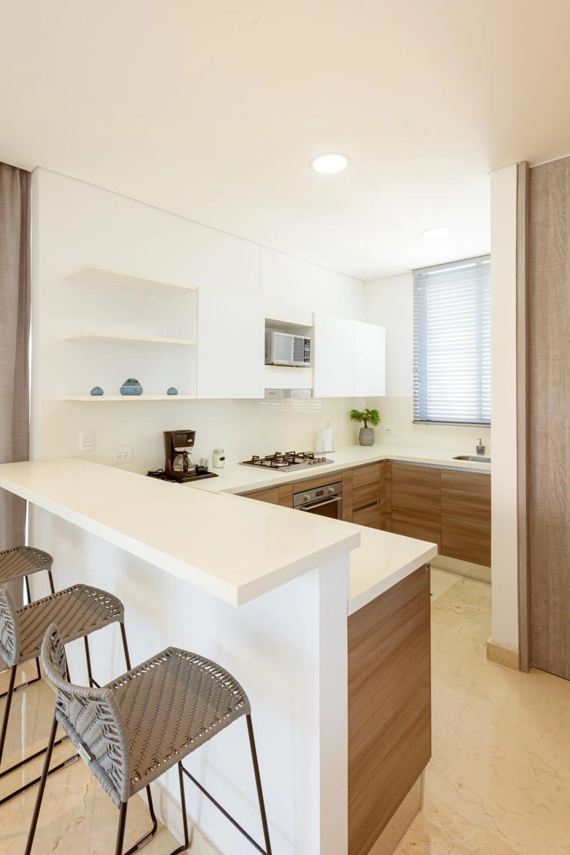 Kitchen or kitchenette in Grand Marina Suites Santa Marta