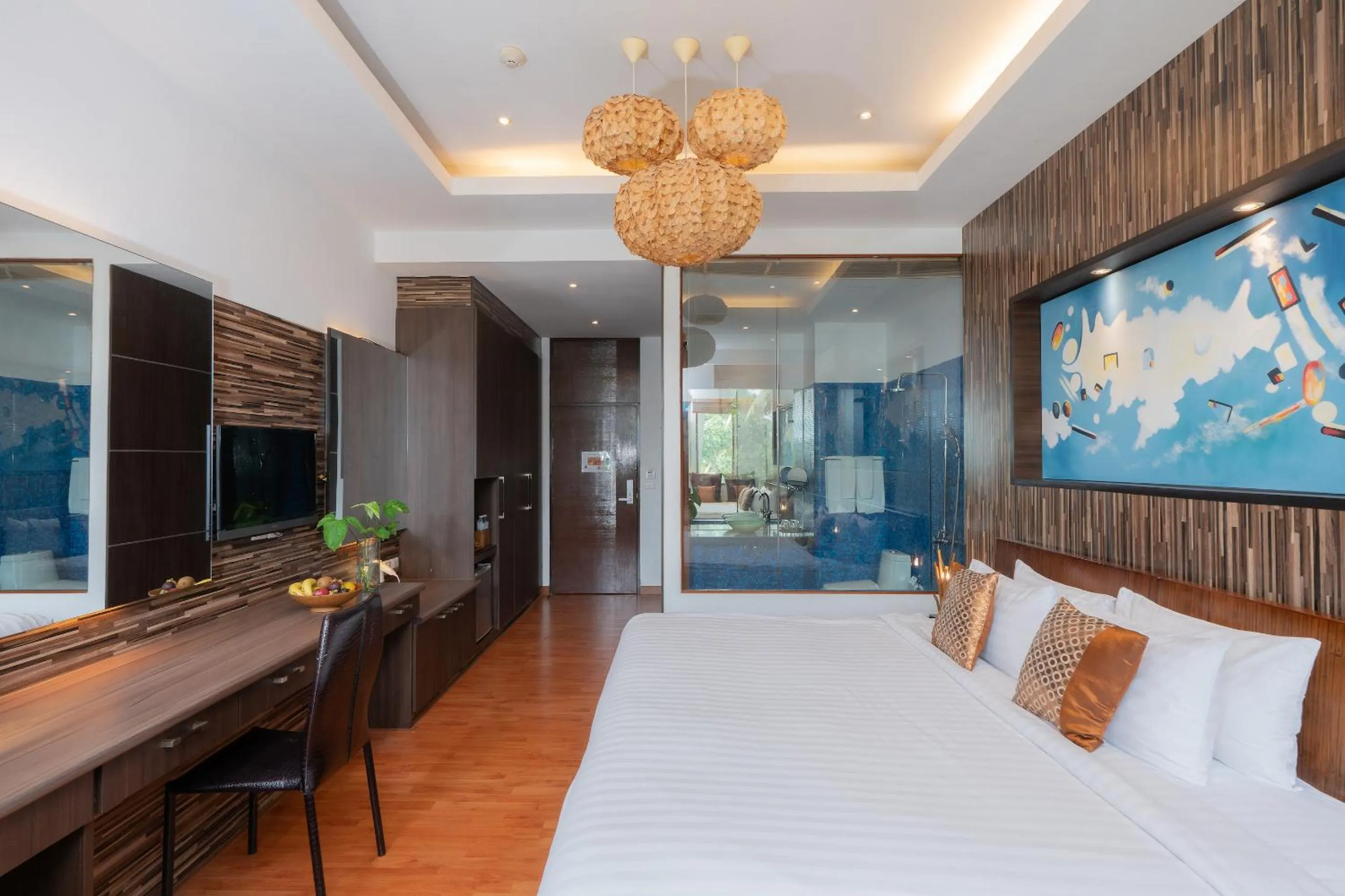 Bedroom, Bed in Dhevan Dara Beach Villa Kuiburi