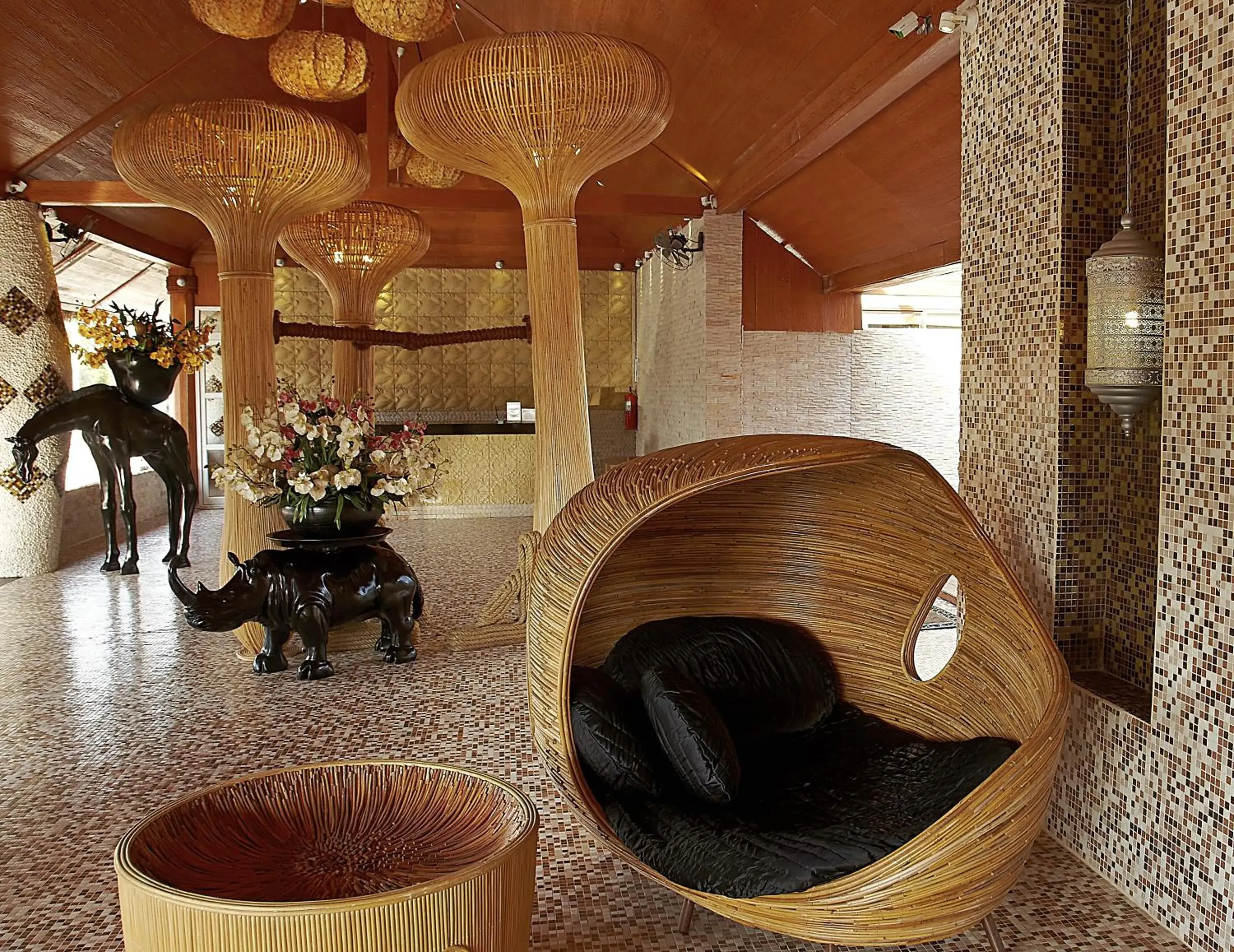 Lobby or reception in Dhevan Dara Beach Villa Kuiburi Lobby or reception in Dhevan Dara Beach Villa Kuiburi