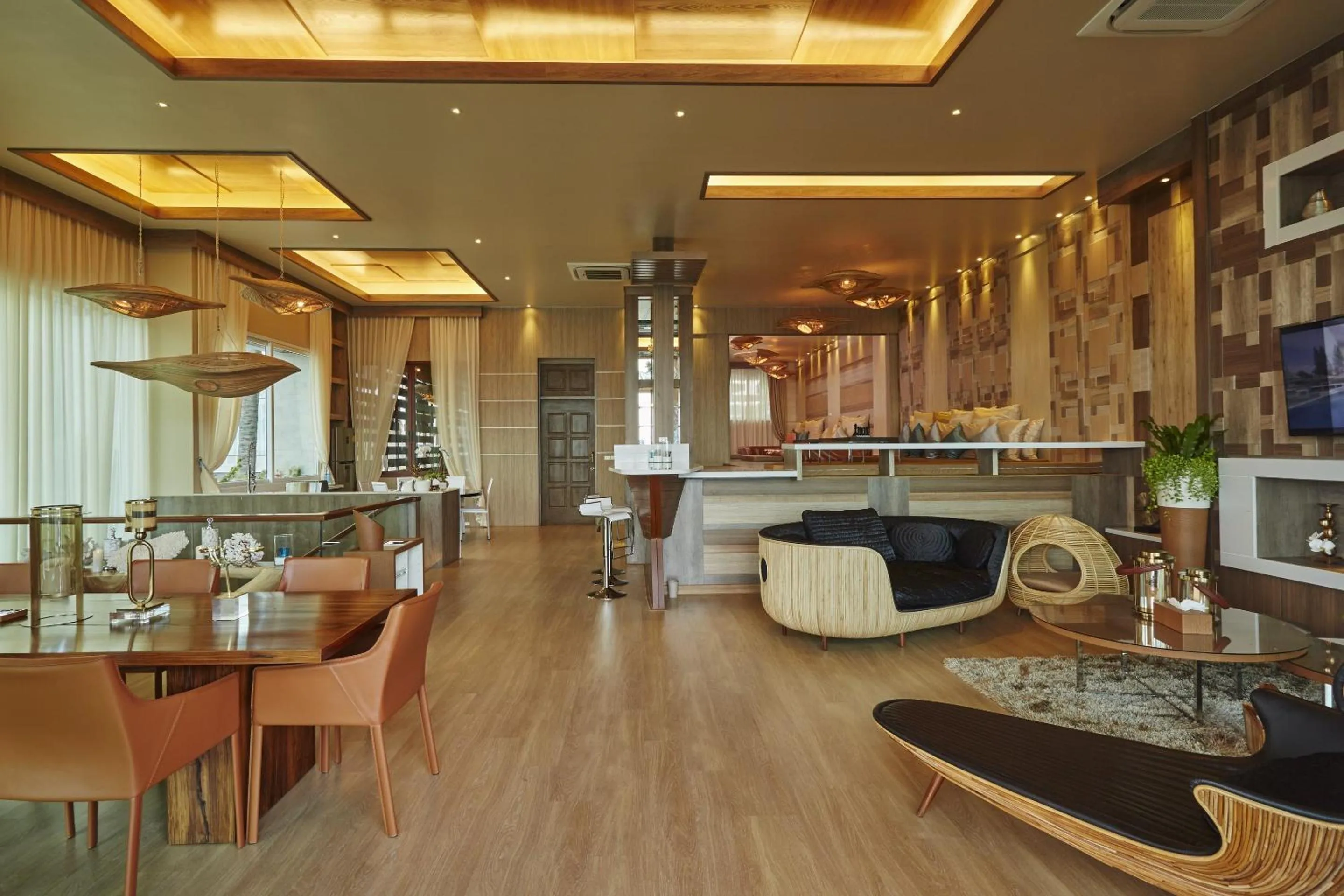 Living room in Dhevan Dara Beach Villa Kuiburi