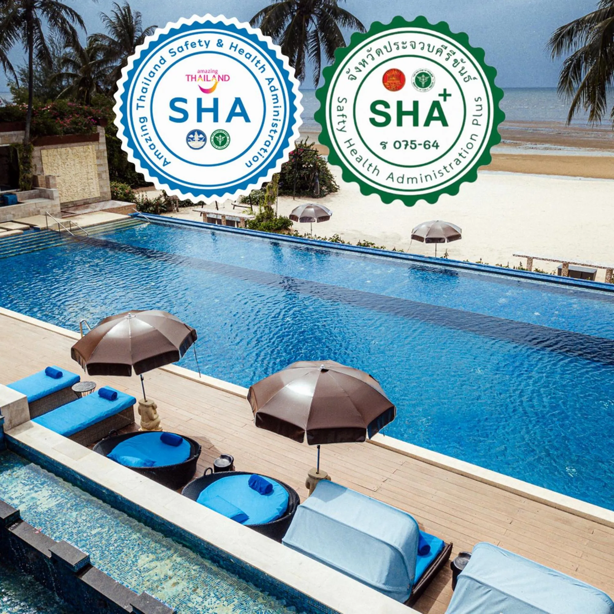 Swimming pool in Dhevan Dara Beach Villa Kuiburi