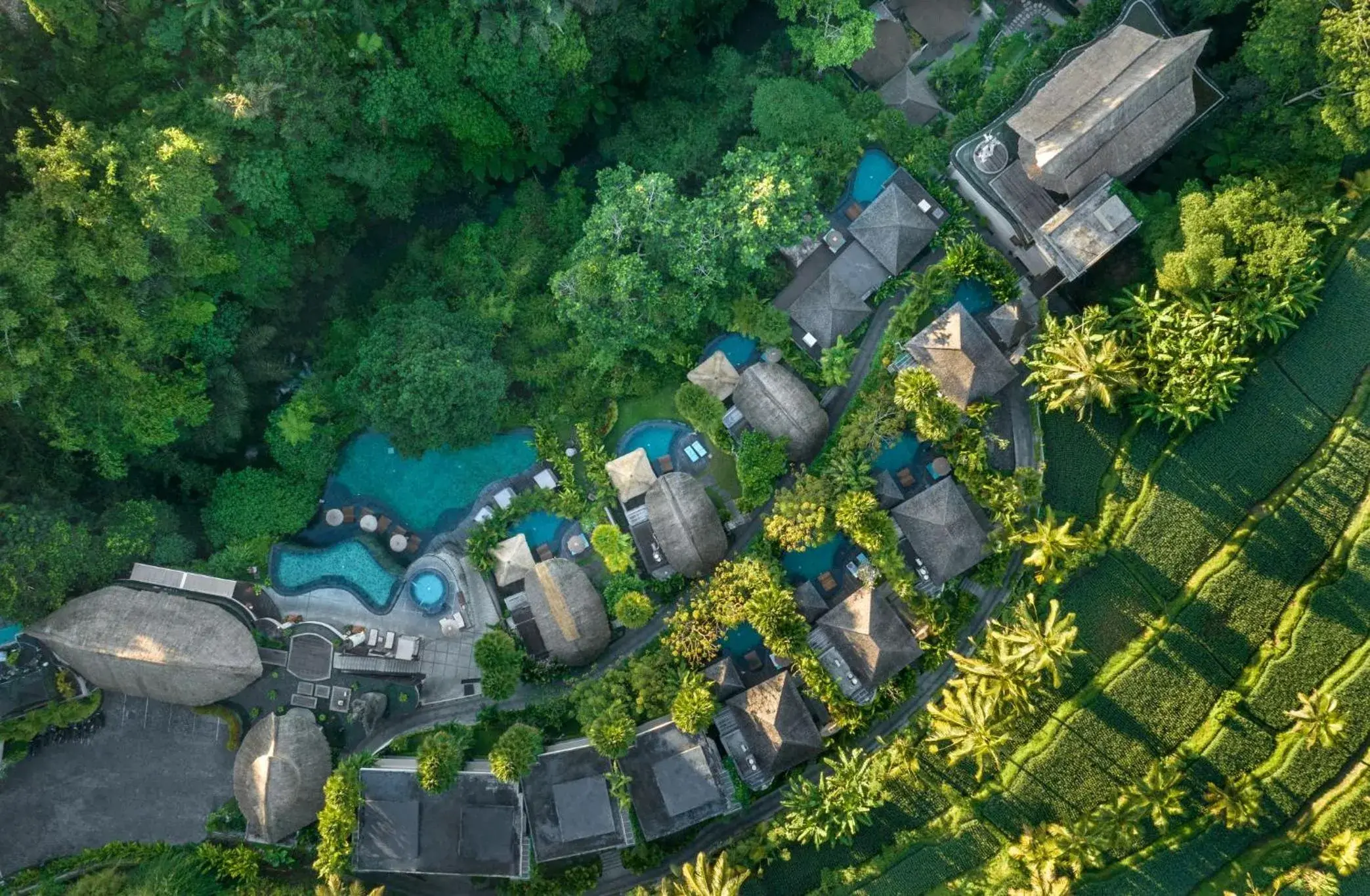 Bird's eye view in Aksari Luxury Resort & Spa Ubud by Ini Vie Hospitality Bird's eye view in Aksari Luxury Resort & Spa Ubud by Ini Vie Hospitality