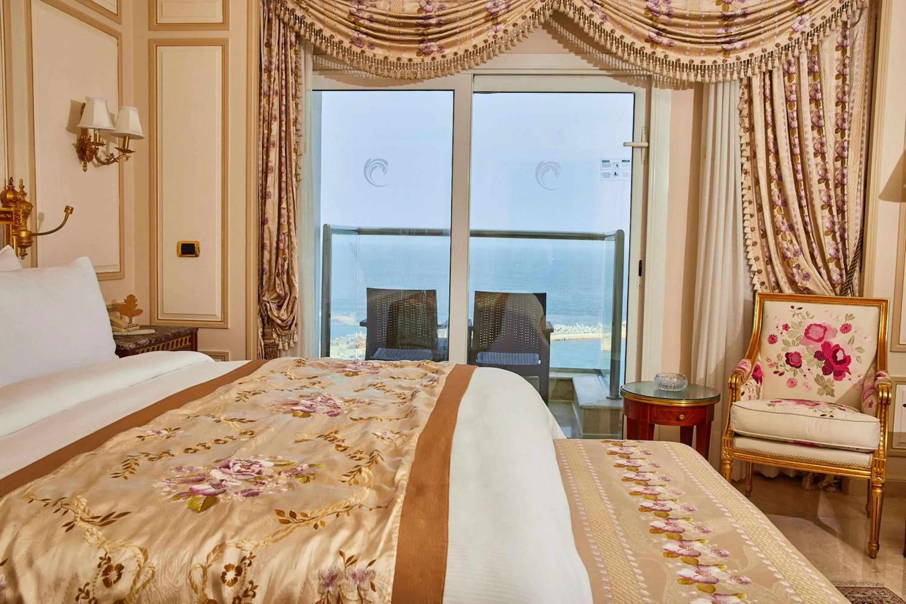 Bed in Hilton Alexandria Corniche Hotel