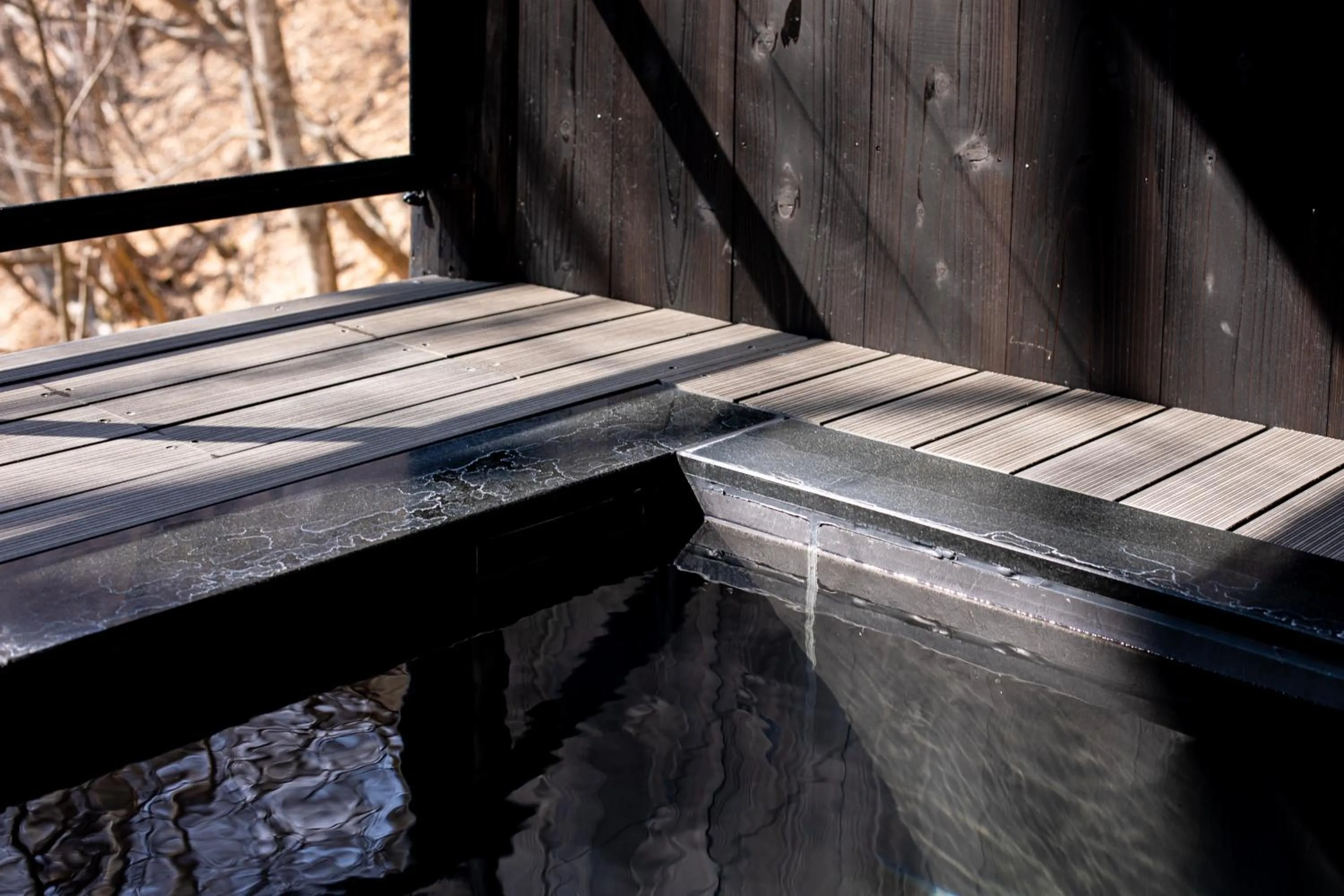 Open Air Bath in Tateshina Shinyu Onsen