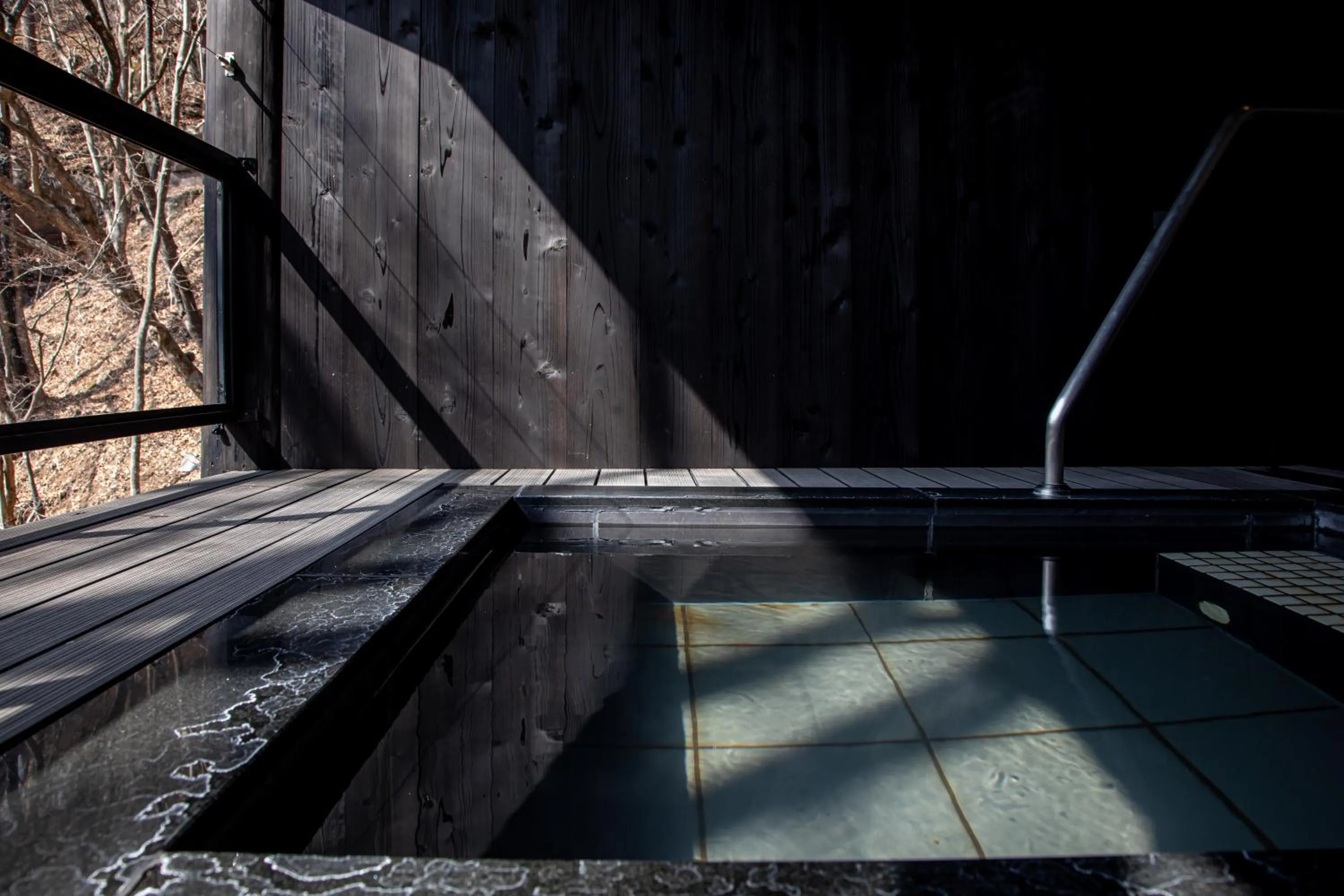 Open Air Bath in Tateshina Shinyu Onsen