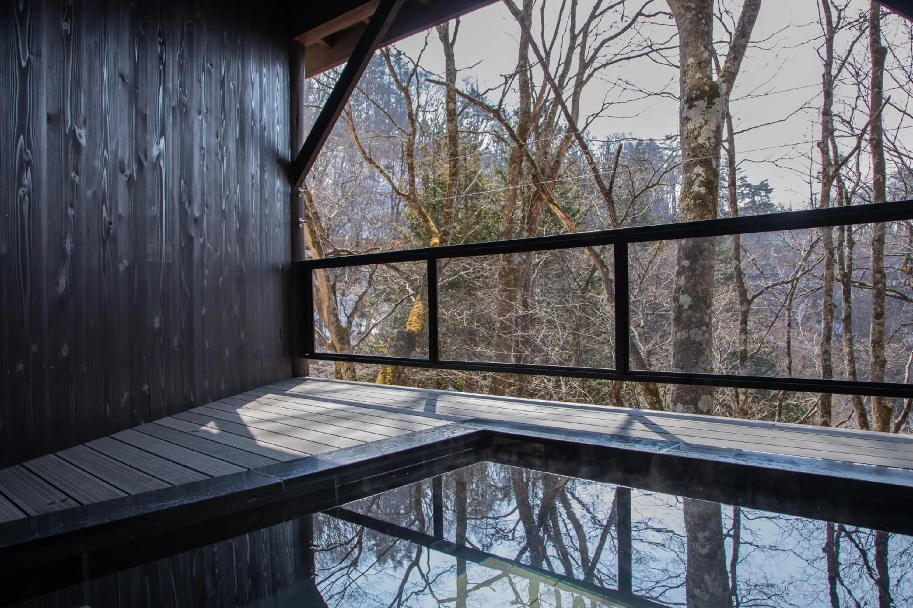 Open Air Bath in Tateshina Shinyu Onsen