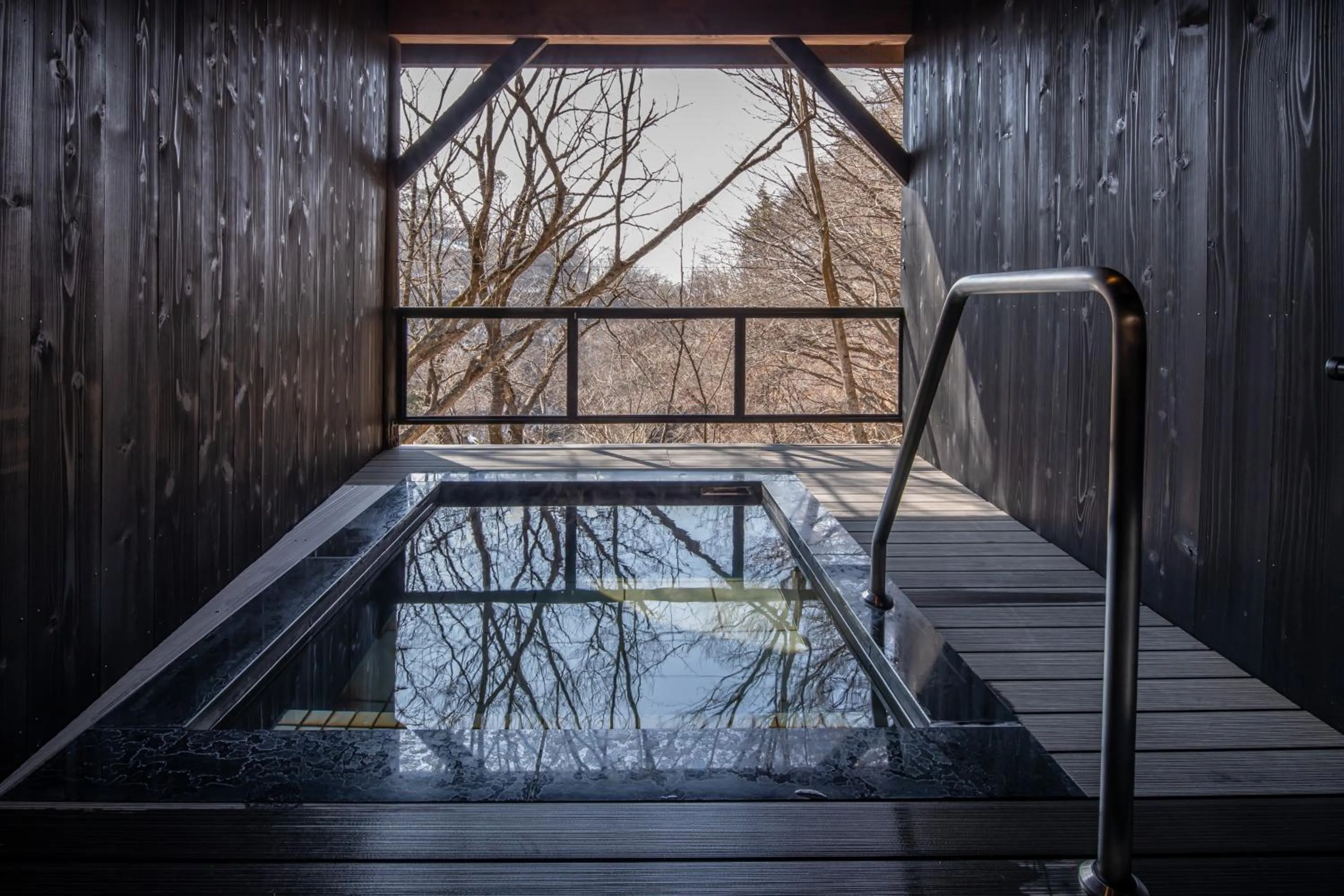 Open Air Bath in Tateshina Shinyu Onsen