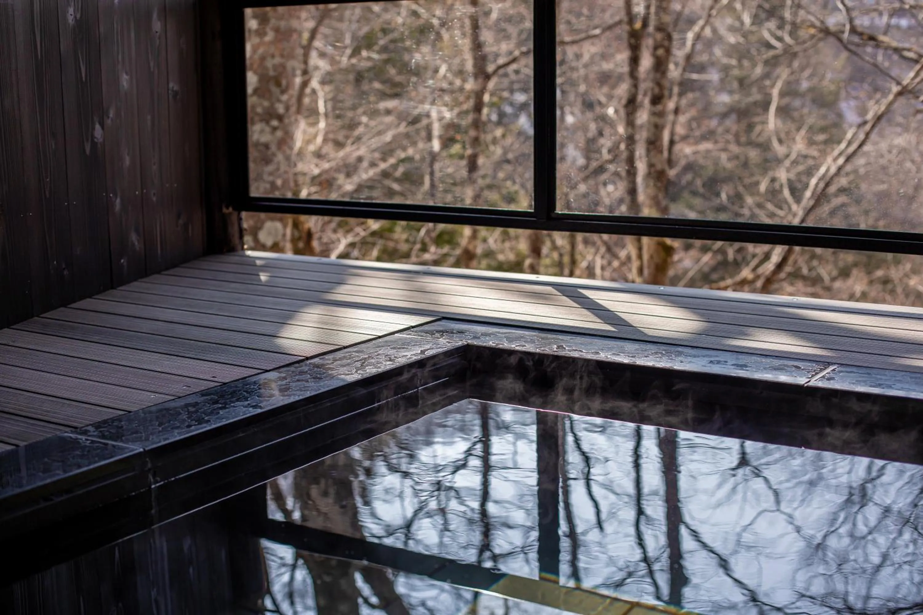 Open Air Bath in Tateshina Shinyu Onsen
