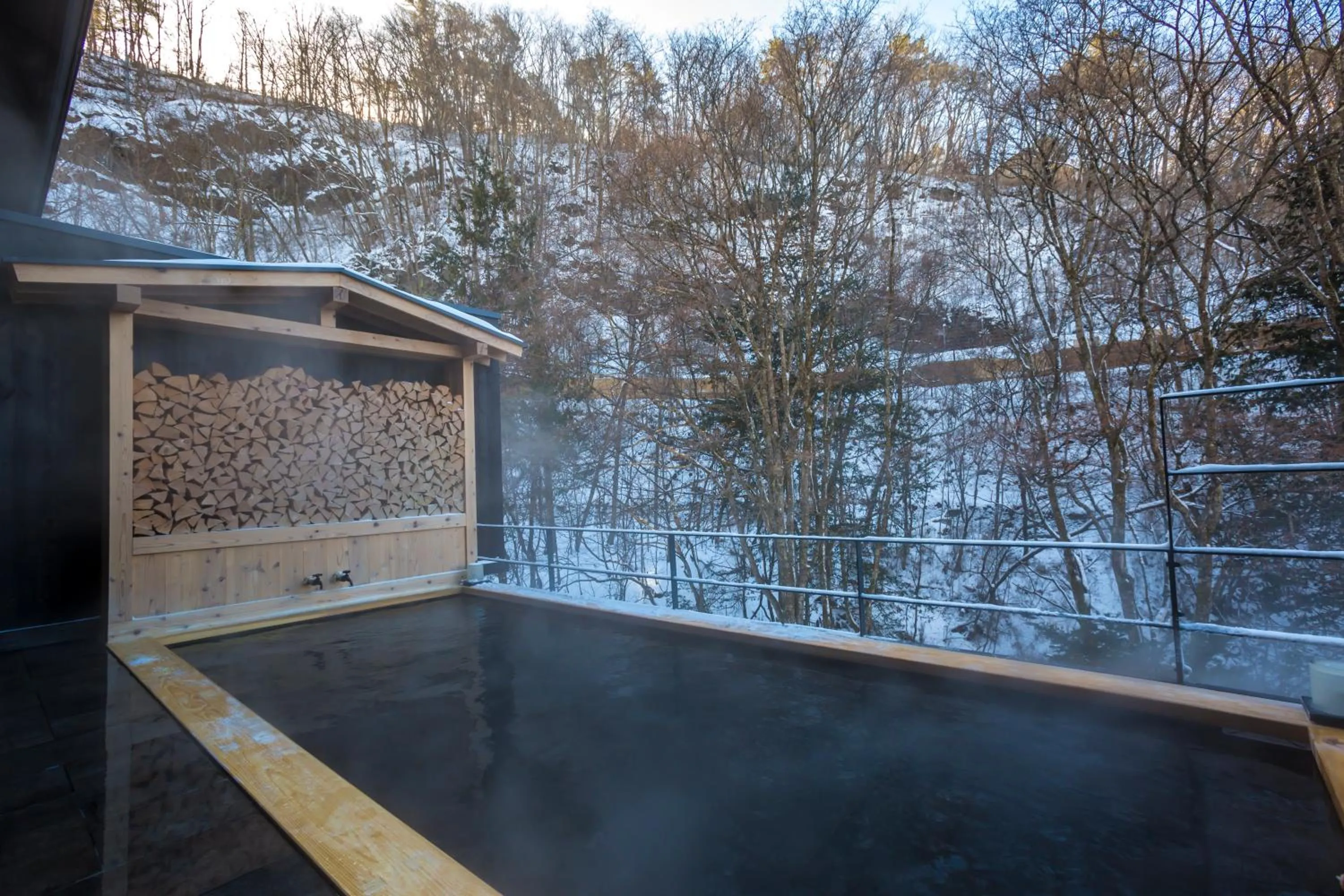 Open Air Bath in Tateshina Shinyu Onsen