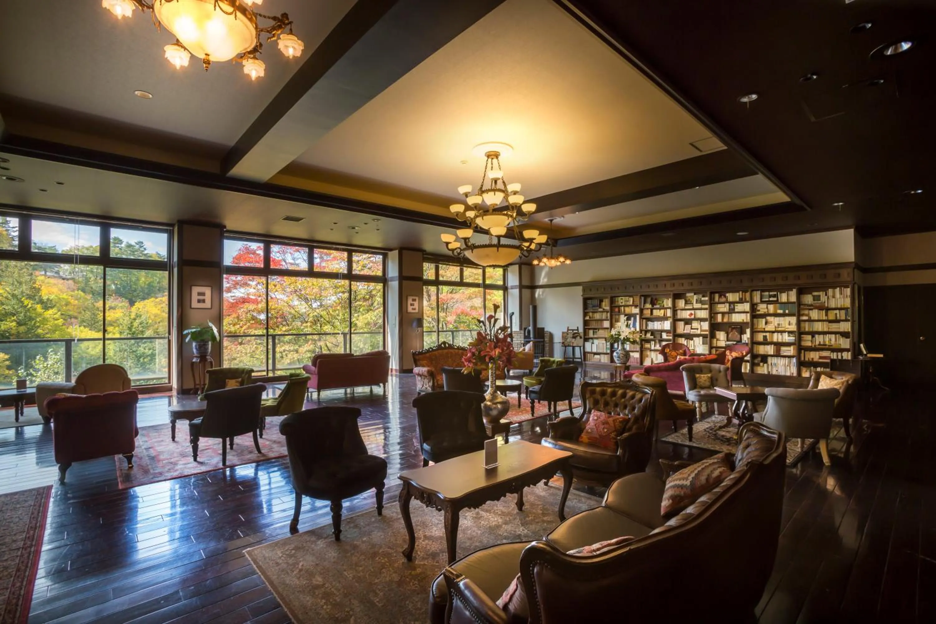 Communal lounge/ TV room in Tateshina Shinyu Onsen