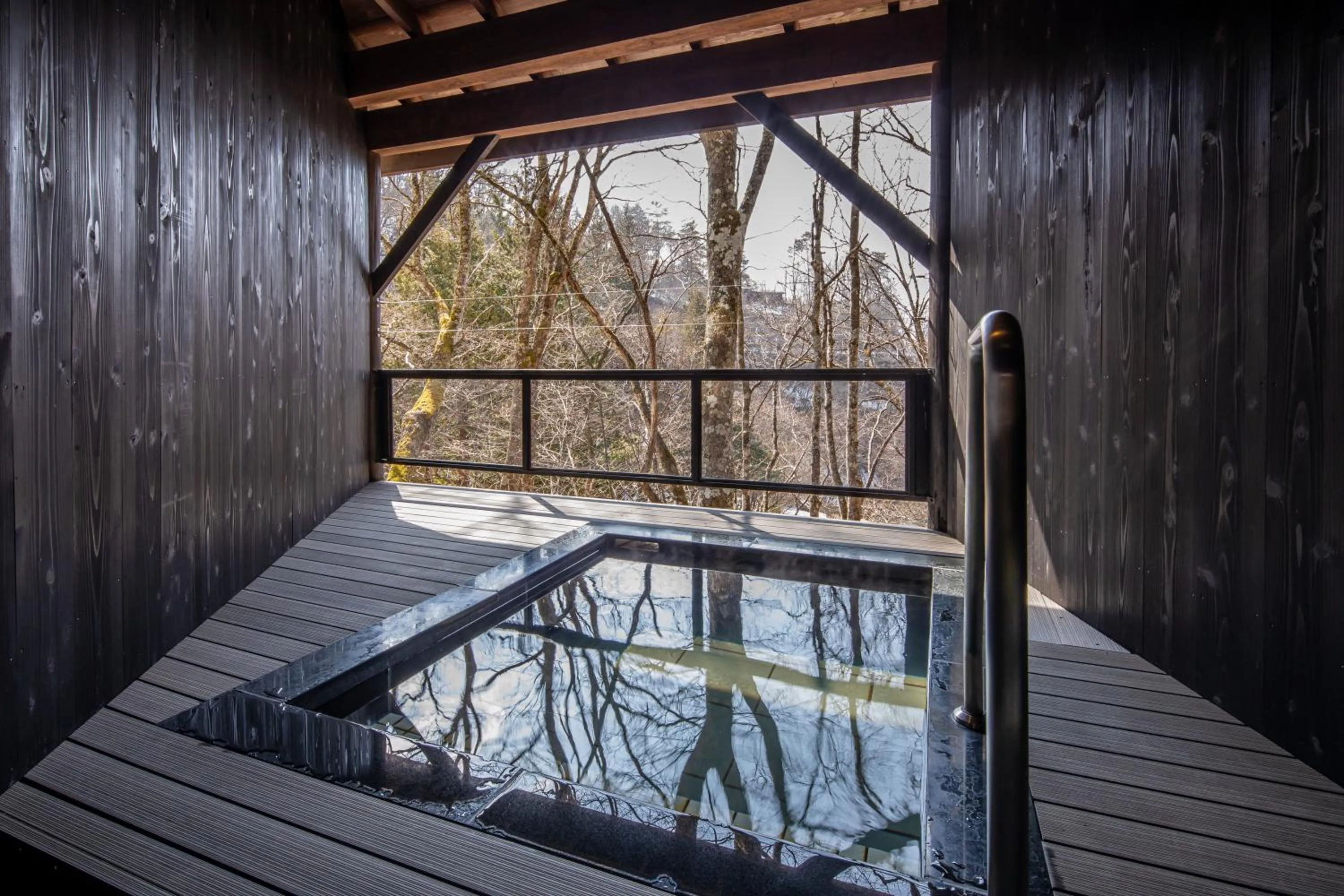 Open Air Bath in Tateshina Shinyu Onsen