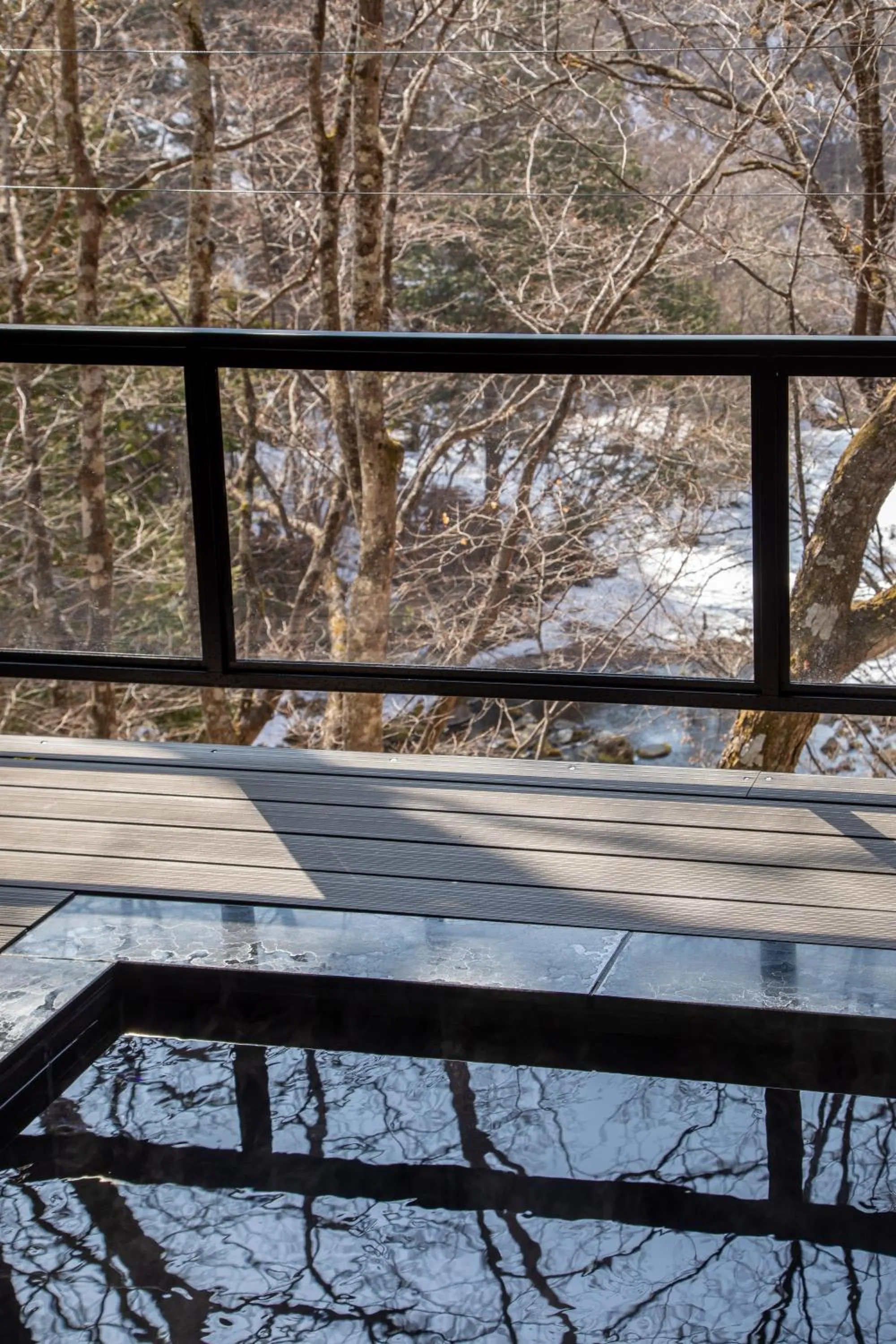 Open Air Bath in Tateshina Shinyu Onsen