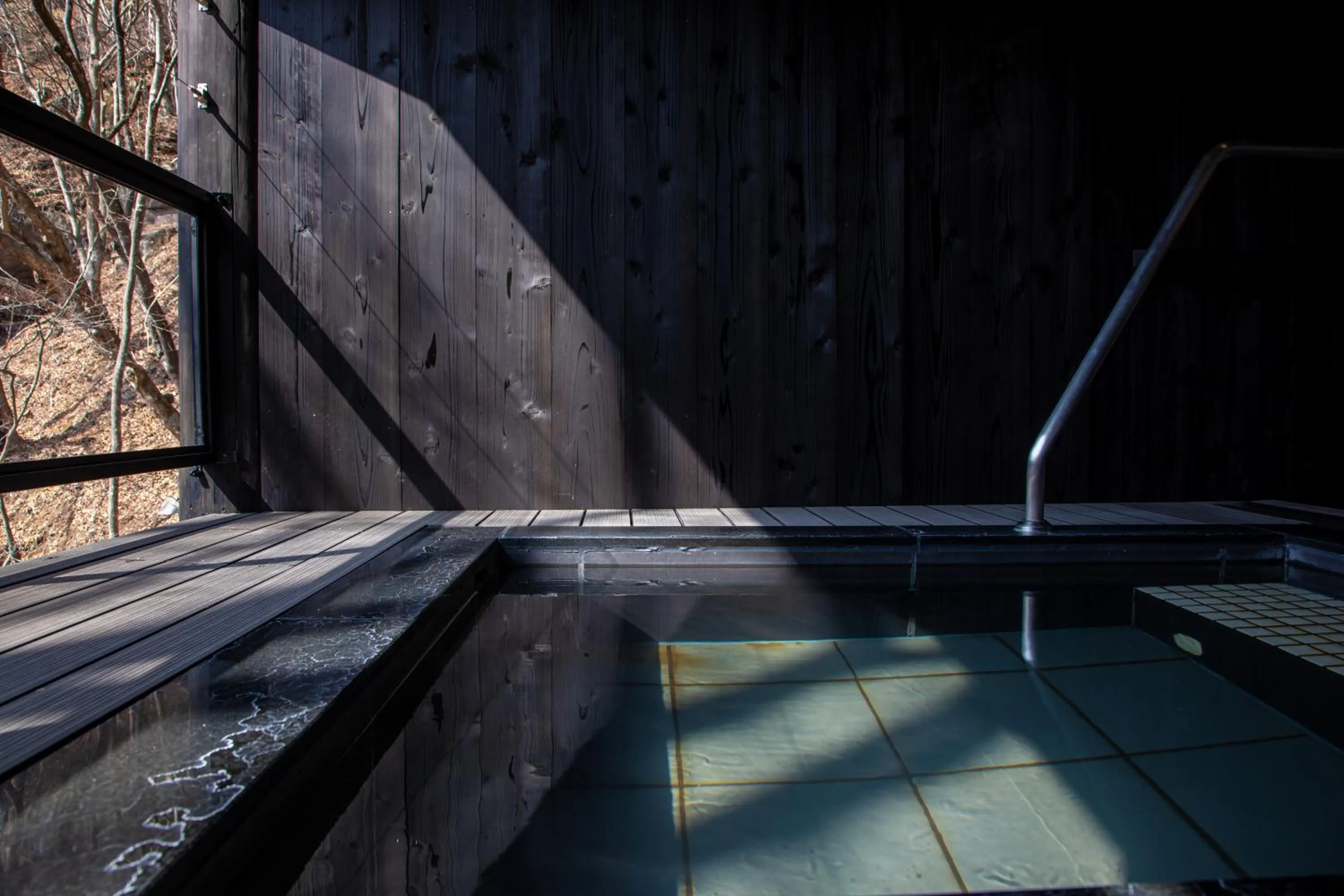 Open Air Bath in Tateshina Shinyu Onsen