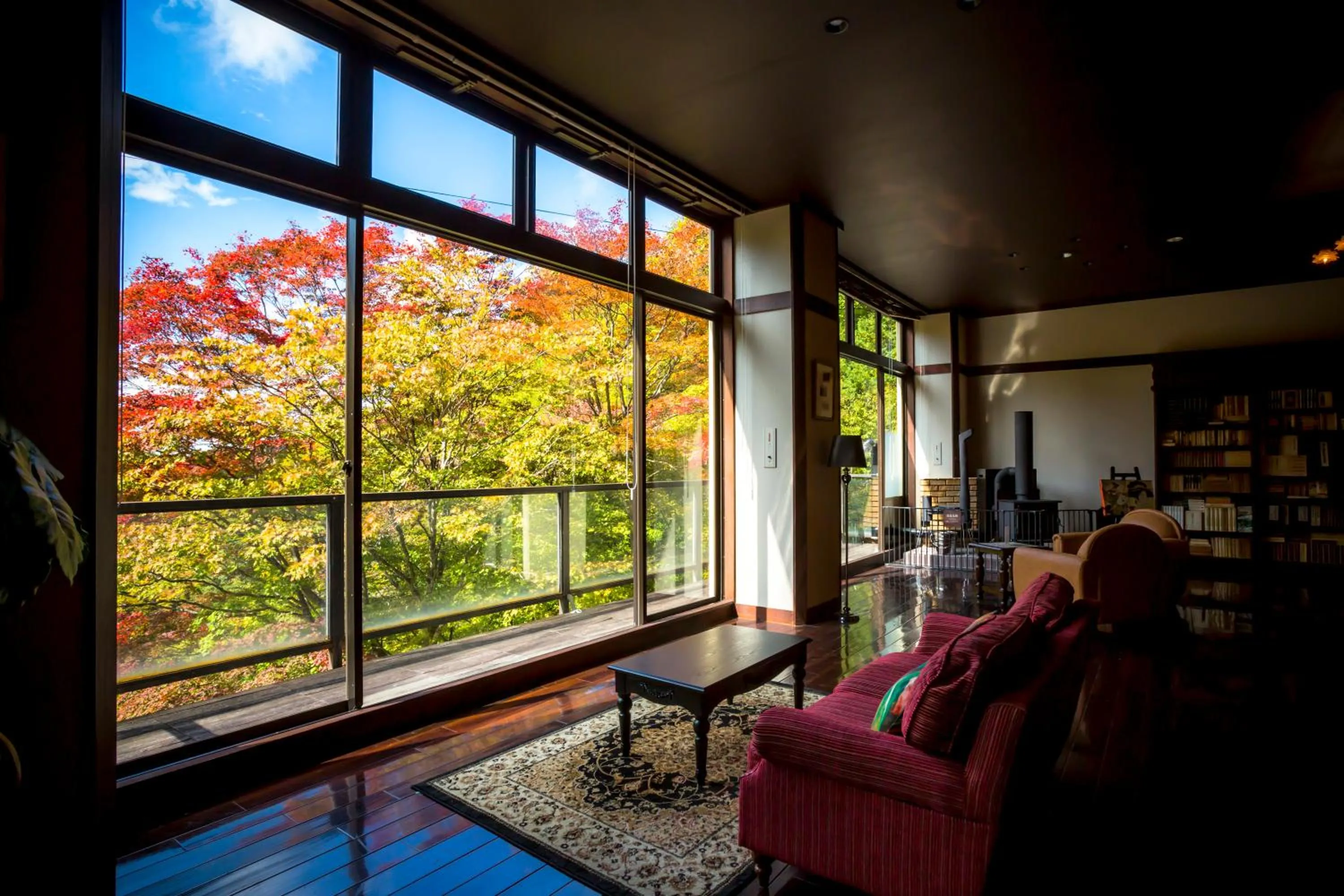 Communal lounge/ TV room in Tateshina Shinyu Onsen