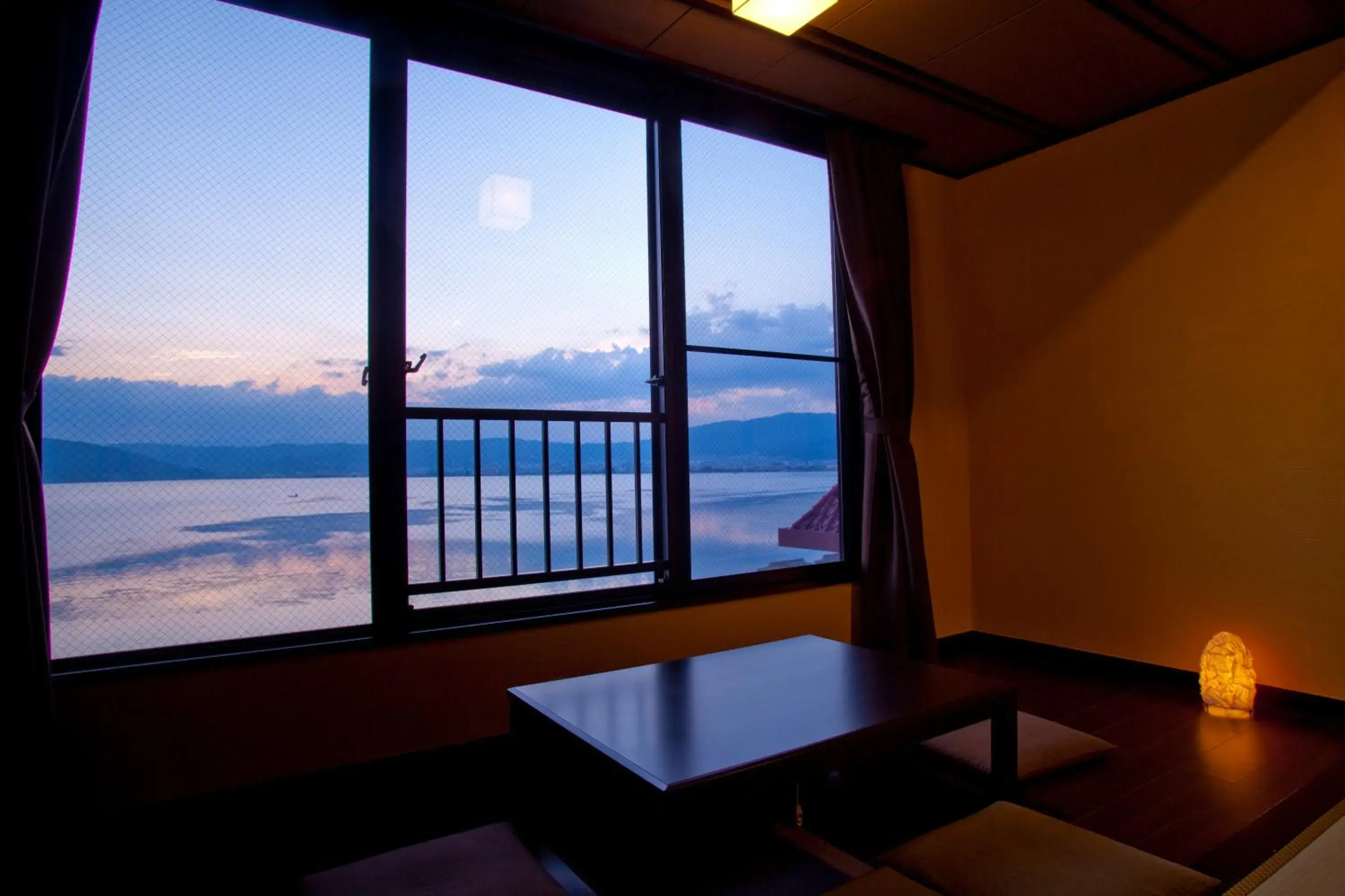 Lake view in Kamisuwa Onsen Shinyu Lake view in Kamisuwa Onsen Shinyu