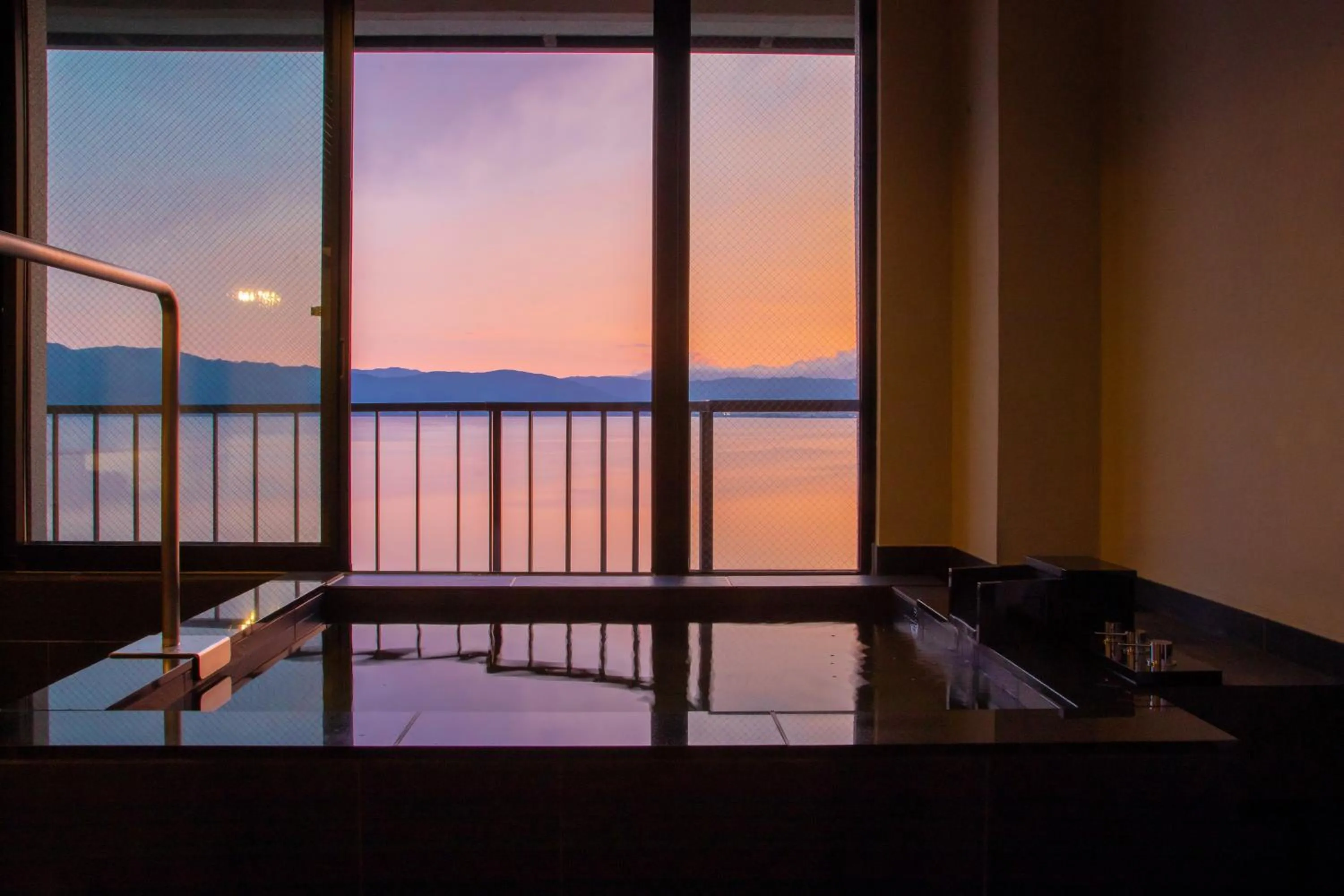 Open Air Bath in Kamisuwa Onsen Shinyu