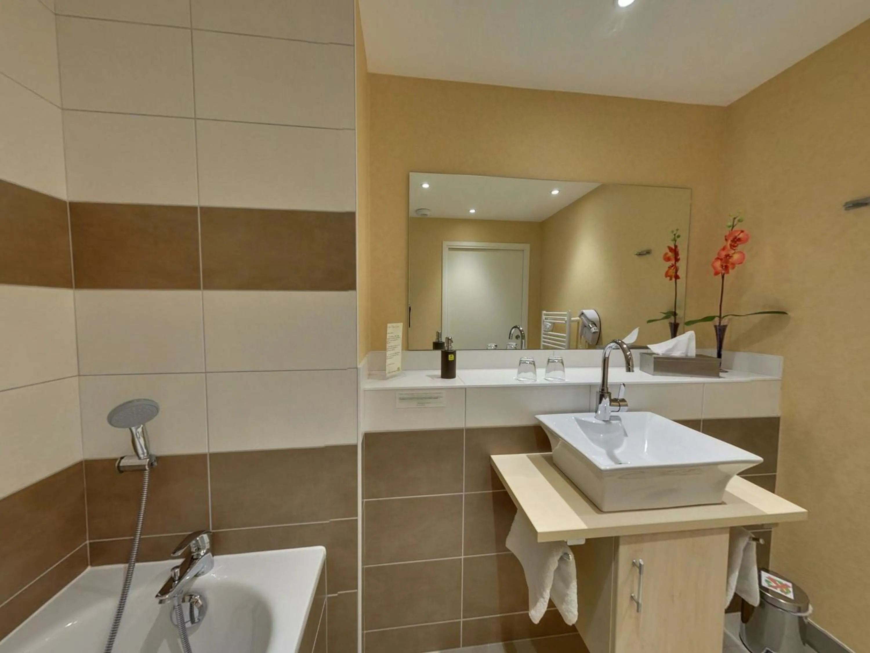 Bathroom in Logis Hotel Maison Carrée Restaurant O Carré dArt